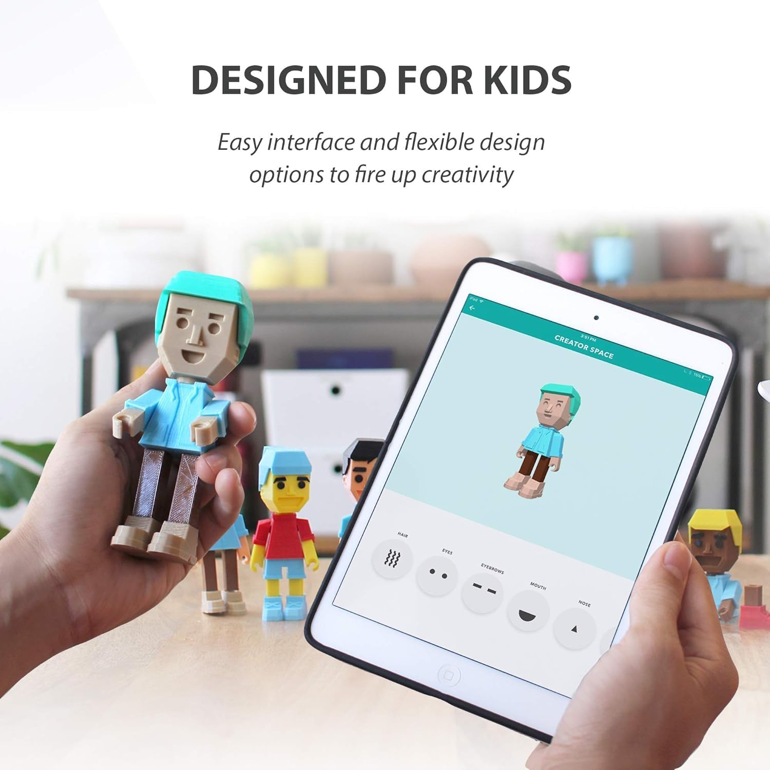 Toybox 3D 1-Touch Przyjazna dzieciom drukarka zabawek dla dzieci i 1 drukarka kokosowa Zestaw startowy żywności
