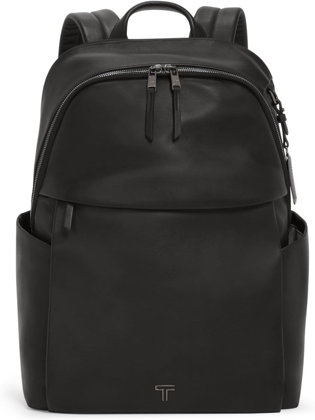 TUMI - Voyageur Raina Backpack - Premium Leather Backpack for Women  Men - Everyday Bag with Phone Pocket amp; Laptop Compartment - Black, Gunmetal Hardware