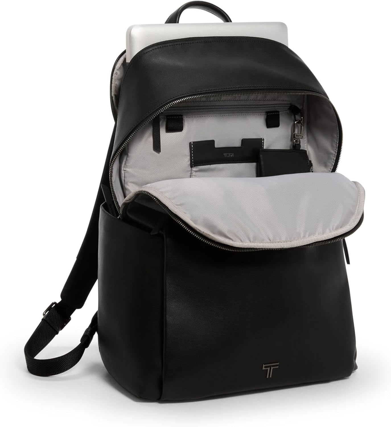TUMI - Voyageur Raina Backpack - Premium Leather Backpack for Women  Men - Everyday Bag with Phone Pocket amp; Laptop Compartment - Black, Gunmetal Hardware