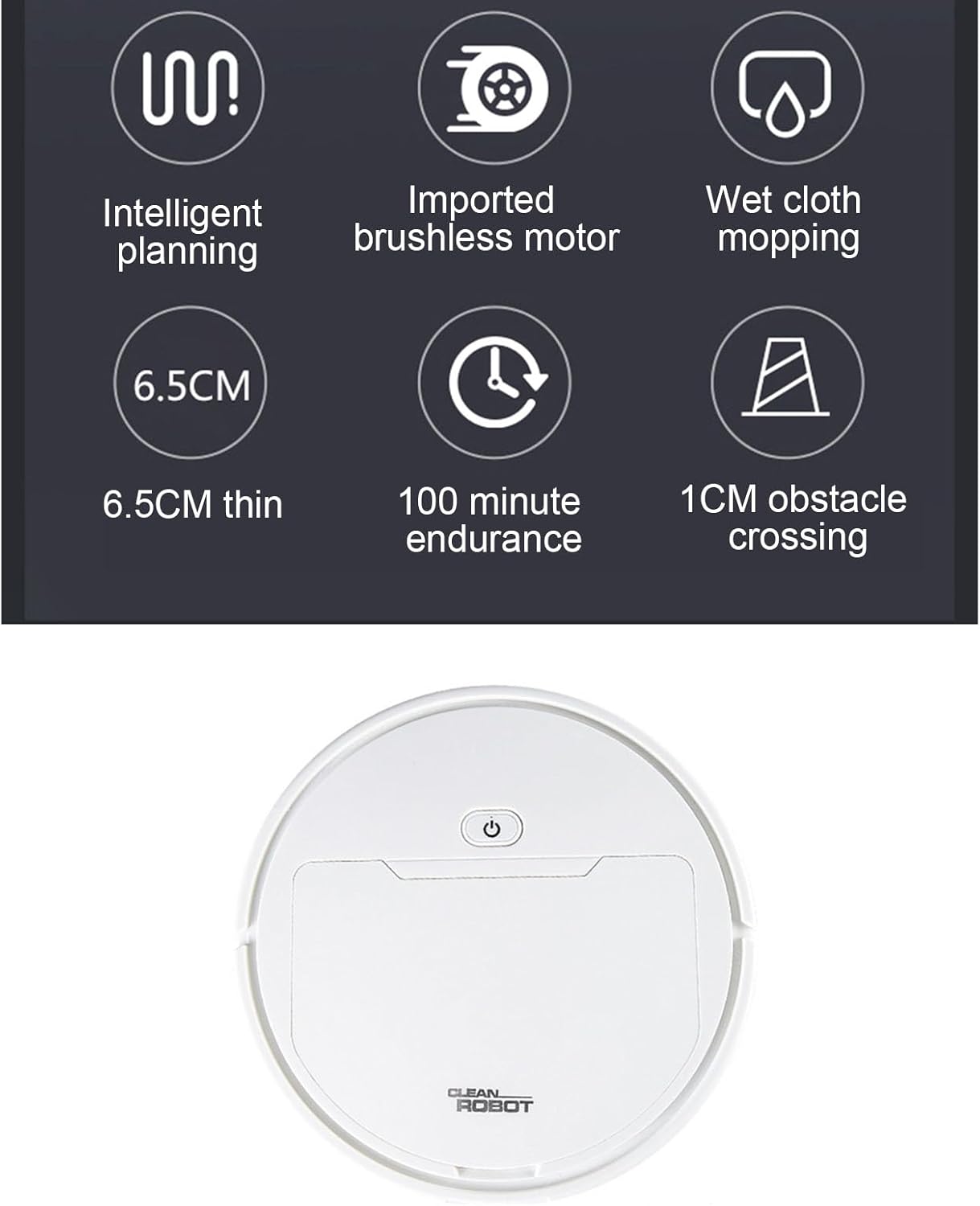 2 in 1 Intelligent Robot Vacuum Cleaner Sweeping  Mopping Robotic Vacuums Strong Suction Automatic Floor Cleaner · v3