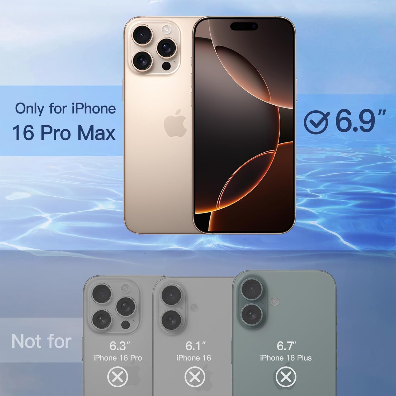 Protecteur d'écran à couverture complète JETech Privacy pour iPhone 16 Pro Max 6,9 pouces, film en verre trempé anti-espion Black Edge avec outil d'installation facile, compatible avec les étuis, lot de 2