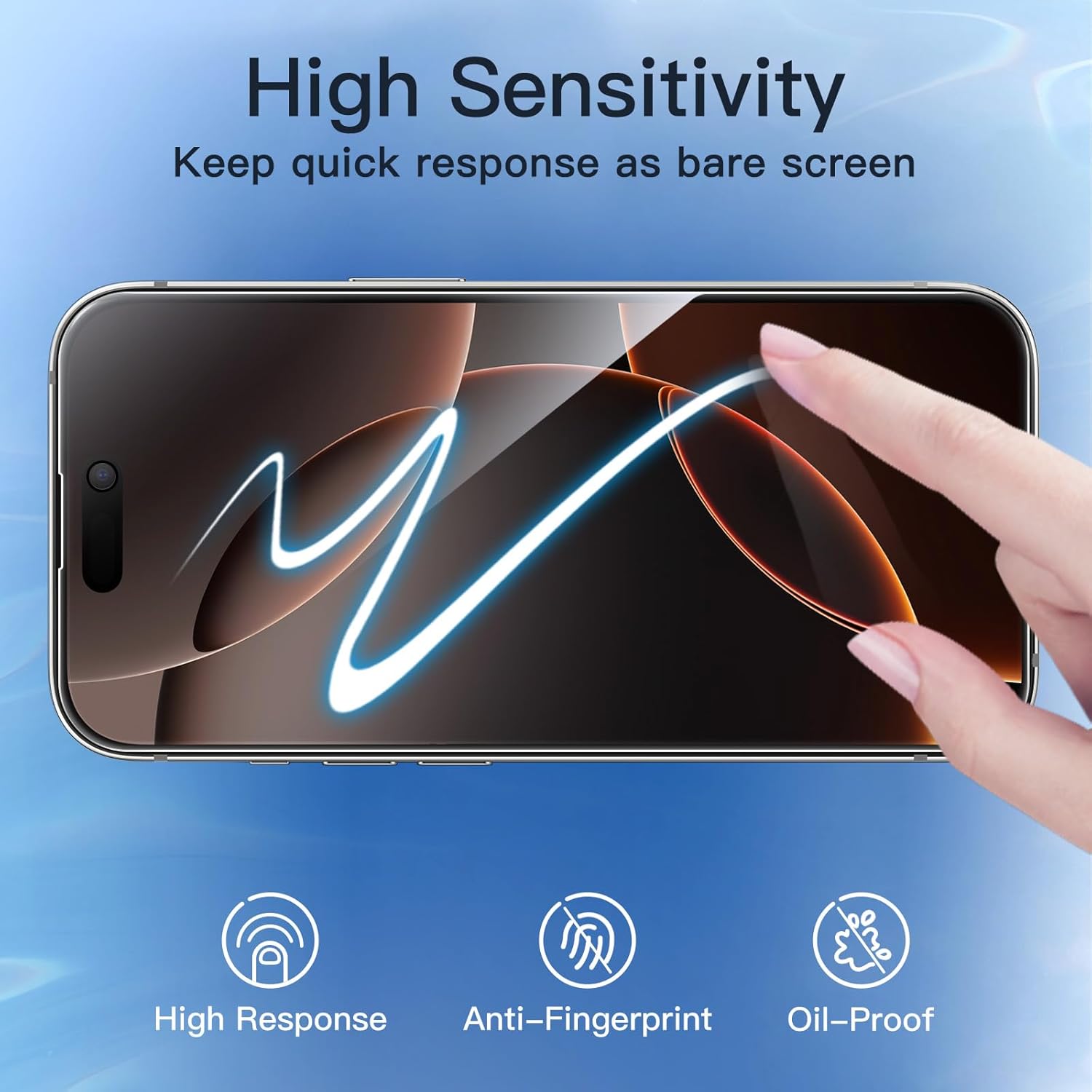 Protecteur d'écran à couverture complète JETech Privacy pour iPhone 16 Pro Max 6,9 pouces, film en verre trempé anti-espion Black Edge avec outil d'installation facile, compatible avec les étuis, lot de 2