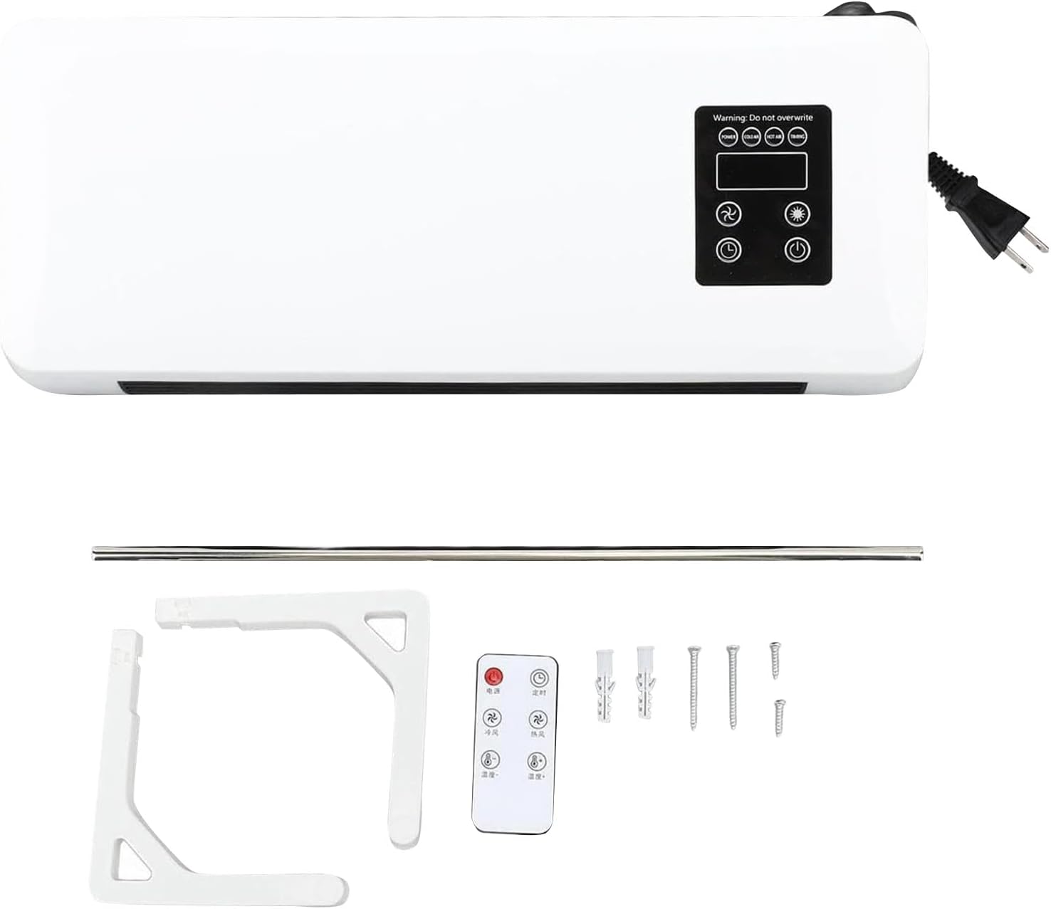 Mini ścienny wentylator kurtynowy 2 w 1 Bezostrzowy wentylator ścienny Mini Split AC/system grzewczy Przenośny bezkanałowy wentylator klimatyzatora do domowego biura Sypialnia do domowego biura