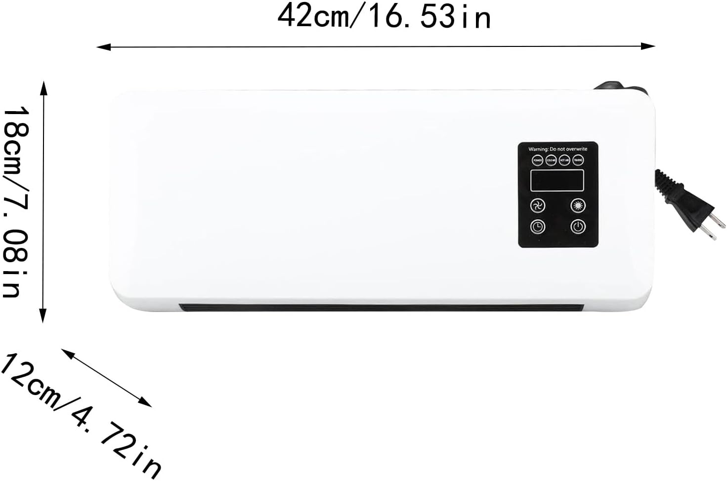 Mini ścienny wentylator kurtynowy 2 w 1 Bezostrzowy wentylator ścienny Mini Split AC/system grzewczy Przenośny bezkanałowy wentylator klimatyzatora do domowego biura Sypialnia do domowego biura