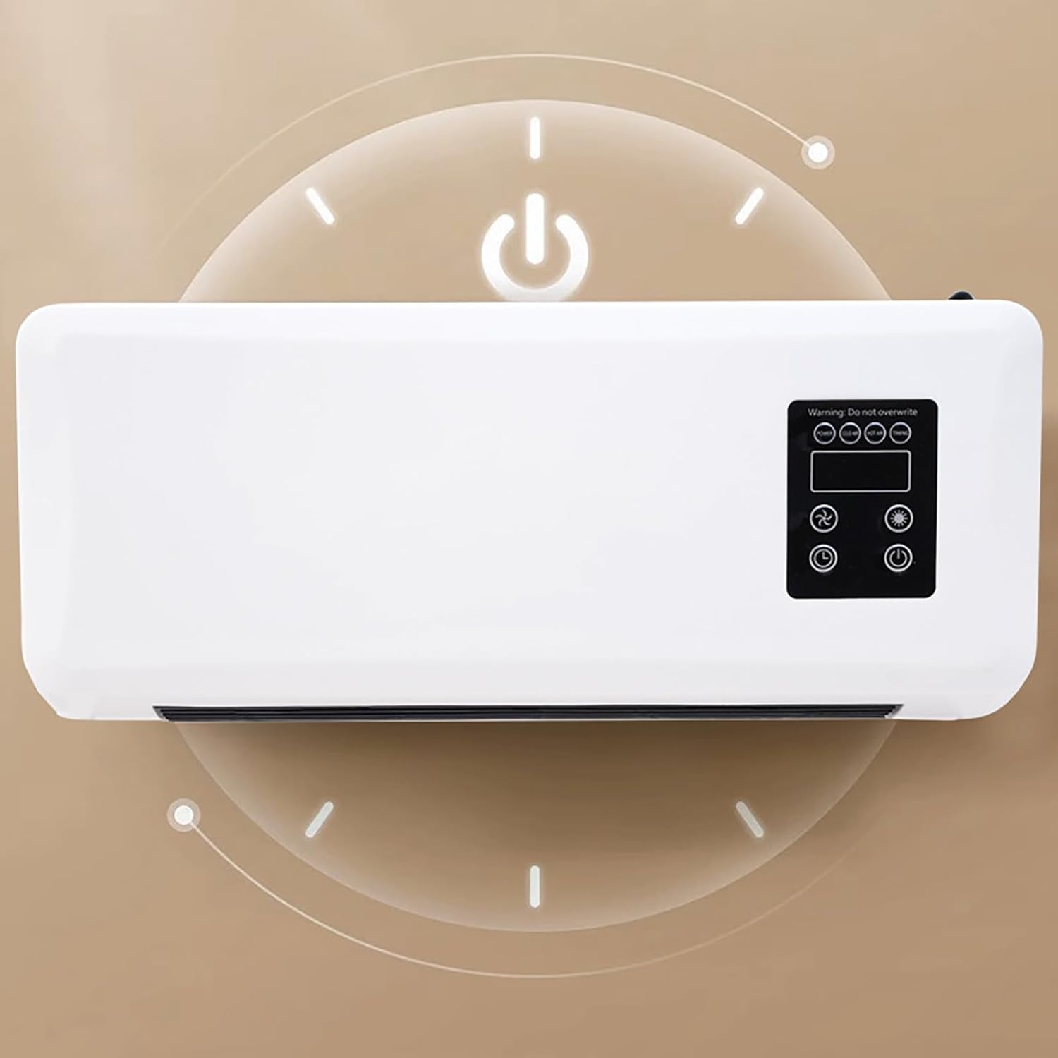 Mini ścienny wentylator kurtynowy 2 w 1 Bezostrzowy wentylator ścienny Mini Split AC/system grzewczy Przenośny bezkanałowy wentylator klimatyzatora do domowego biura Sypialnia do domowego biura