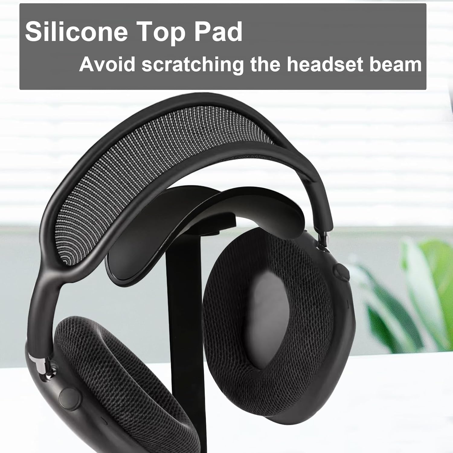 Headphone Stand with 15W Wireless Charging, Headset Stand for Desk, Gaming Headphone Holder with Aluminum Support Bar Silicone Pad Headrest Compatible for Bose, Beats, Razer, Airpod Max, Sony PS4 et. · v4