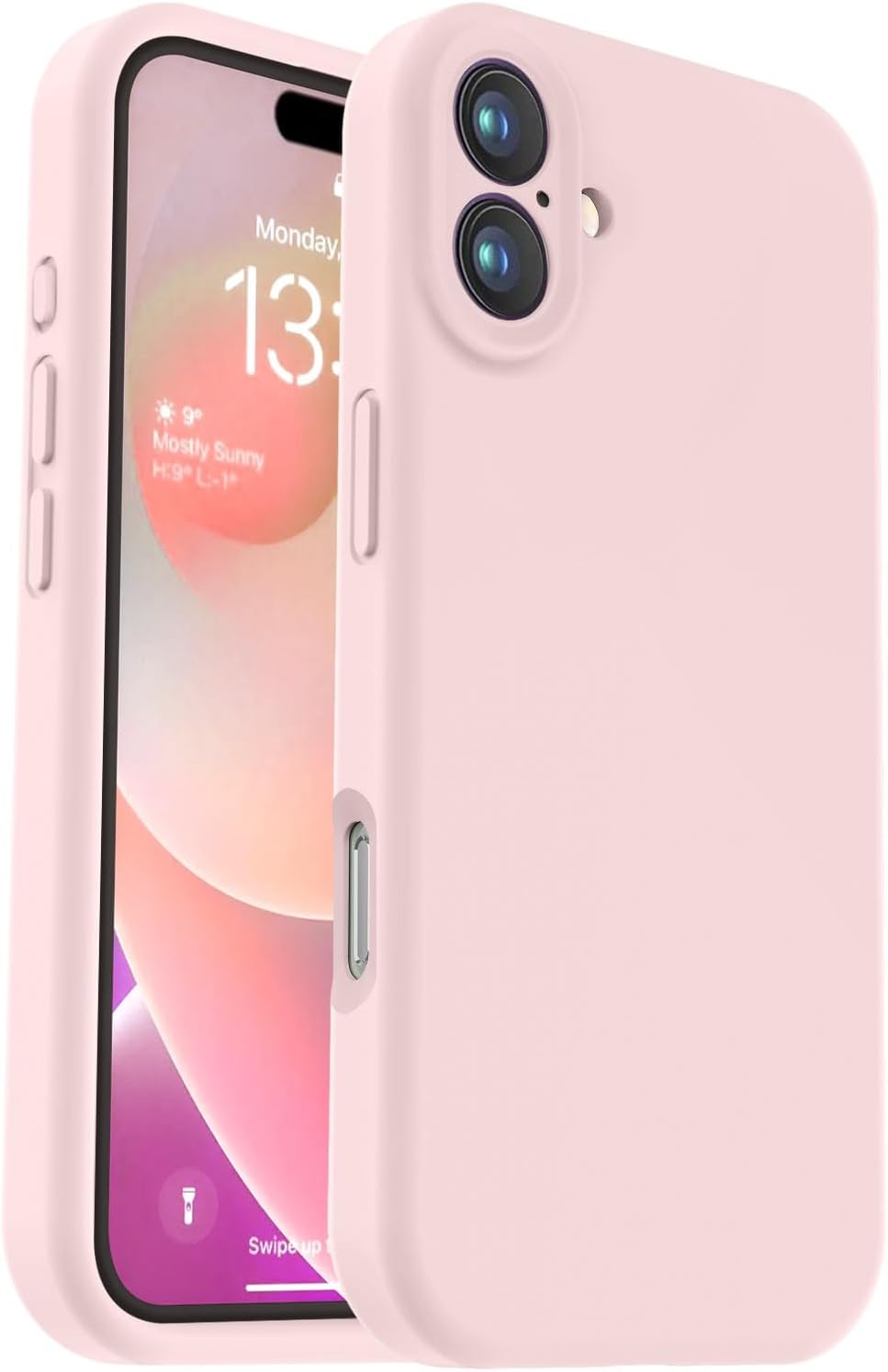 Vooii Compatible with iPhone 16 Plus Case, Liquid Silicone Upgrade [Camera Protection] [Soft Anti-Scratch Microfiber Lining] Shockproof Phone Case for iPhone 16 Plus 6.7 inch - Chalk Pink · v2