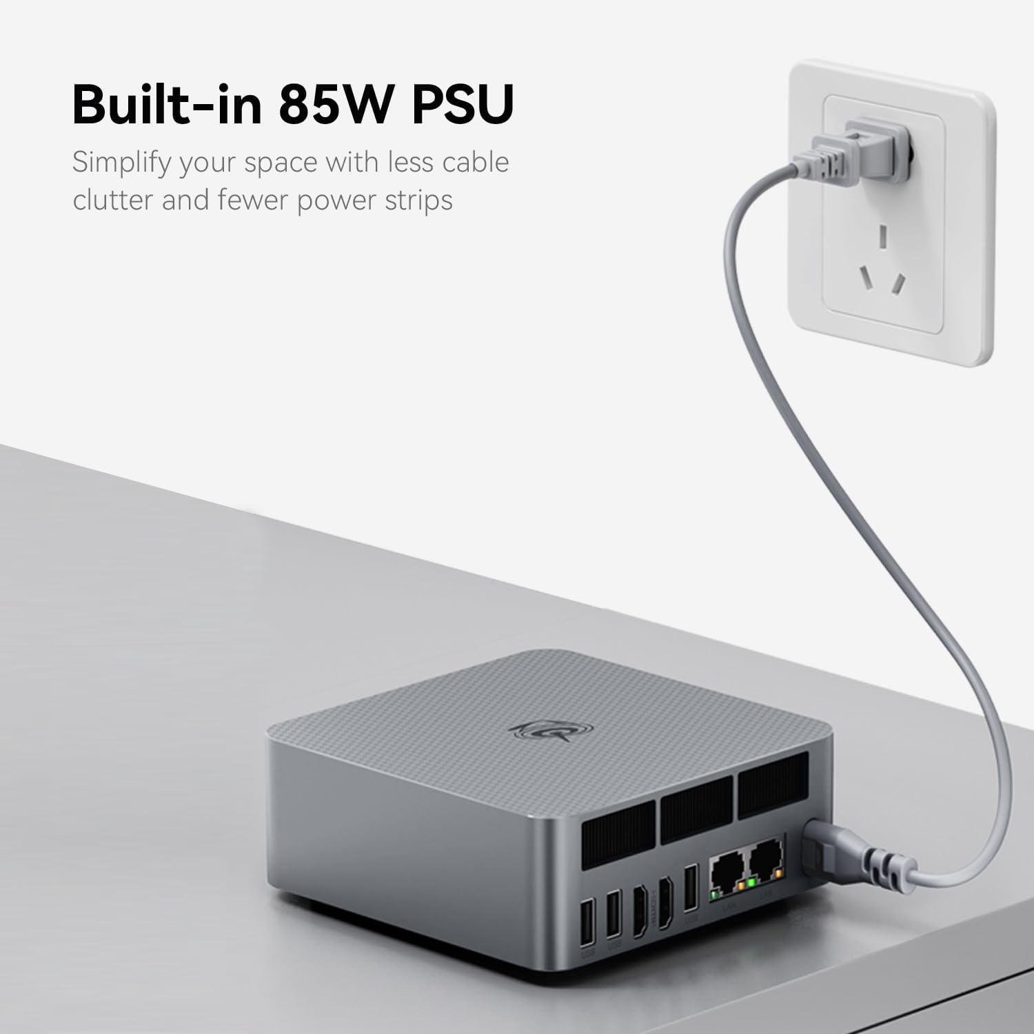 Beelink EQR6 Mini PC, AMD Ryzen 7 7735HS (8C/16T, Up to 4.75GHz), 24GB DDR5 RAM 1TB PCle4.0 SSD, Mini Desktop Computer Support 4K@60Hz/WiFi6/BT5.2/Dual LAN/Gaming PC · v12