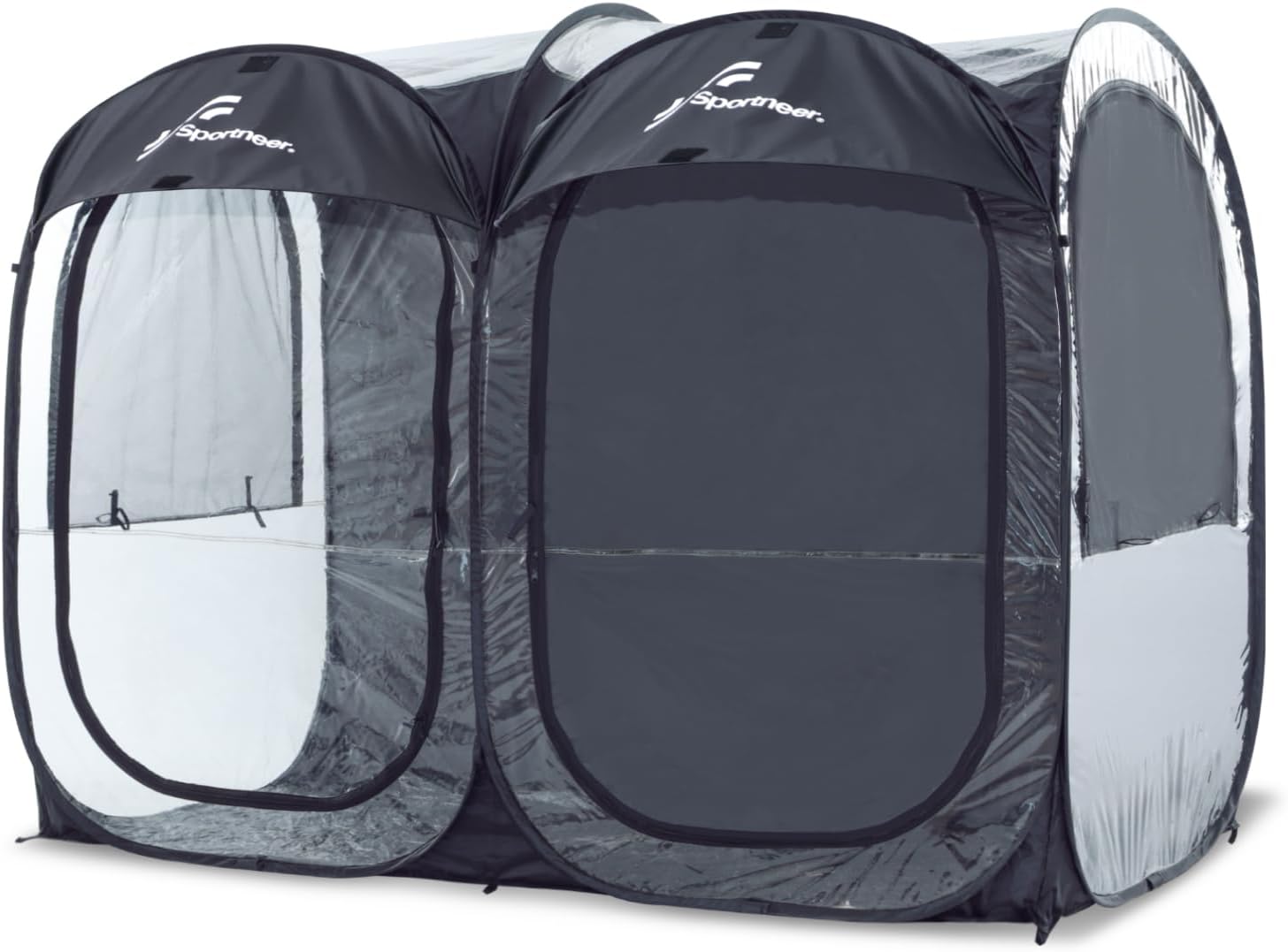 เต็นท์กีฬา Sportneer เต็นท์กีฬาแบบกางออกทันทีสำหรับ 2-4 คน ขนาด 46 x 92 x 63.5 นิ้ว เต็นท์กีฬาแบบใส กันน้ำ เหมาะสำหรับการตกปลา ตั้งแคมป์ และงานกีฬา ติดตั้งง่าย ถอดประกอบง่าย