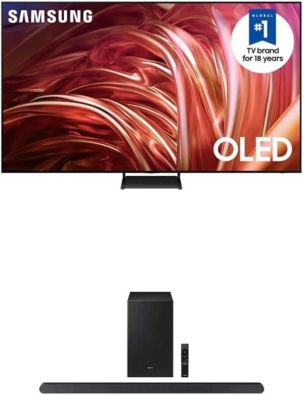 SAMSUNG 65-Inch Class OLED 4K S85D Series HDR Smart TV w/Dolby Atmos, (QN65S85D, 2024 Model) S700D 3.1ch Soundbar w/Wireless Dolby Atmos Audio, Ultra Slim Design, (Newest Model)
