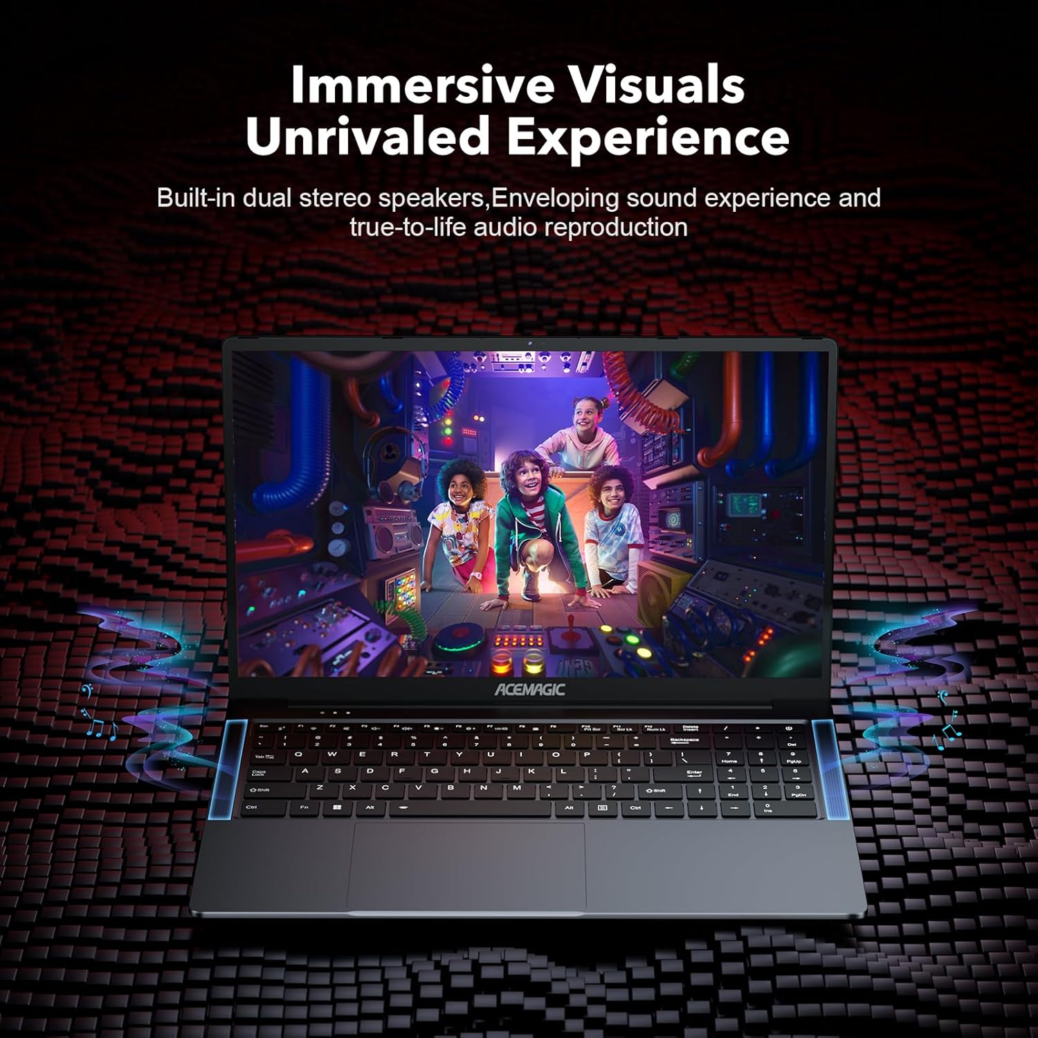 Ordinateur portable de jeu ACEMAGIC 2024 News, AMD Ryzen 7 5700U avec carte graphique Radeon RX Vega 8, écran FHD 16,1, 16 Go de RAM, SSD NVMe de 512 Go, clavier rétroéclairé, Type-C (fonction complète), WiFi 6, batterie 53 Wh