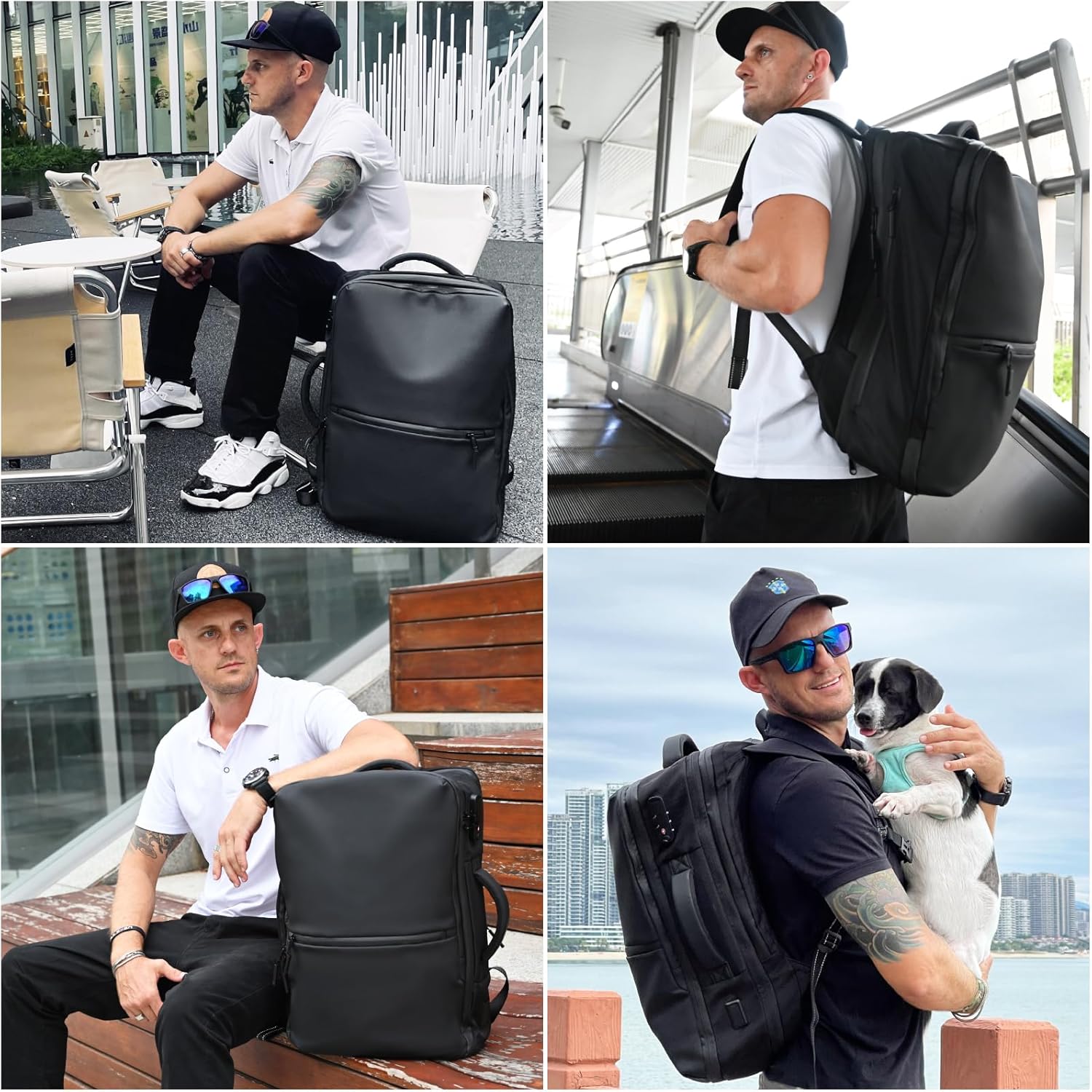 Zurligi Vacuum Backpack Travel - 70L Expandable Travel Backpack, Vacuum Compression Bag with Air Pump, USB Charging Port, Waterproof, Anti-Theft, Ideal for Laptop, Travel, Business, College, Camping · v3