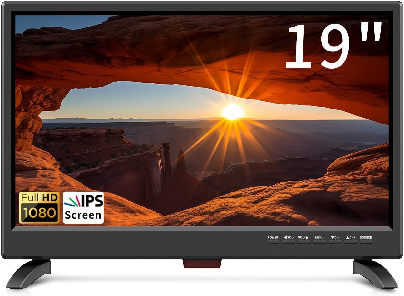 TV 20 inç, Tam Görüş Açıları 1080P HD, Küçük Mutfak Duvara Monte Dijital TV-HDMI/USB Bağlantı Noktaları-Karavan amplifikatörünüz için Çift Güç DC-12V AC Adaptör Girişleri; Yatak odaları