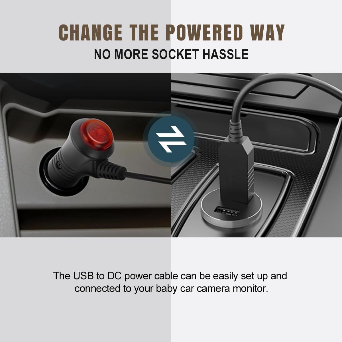 Lenink 12V USB Power Adapter Cord for Baby Car Camera with Inline Switch, 2 Packs 5V to DC 12V Voltage Step Up Converter Boost Cable for Powering Dash Cam, GPS, Router, Small Devices