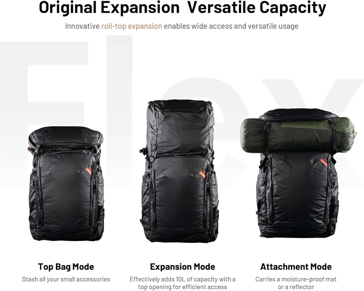 PGYTECH OnePro Flex Backpack 50L Camera Insert Bag L, Fits DSLR/SLR/Mirrorless Cameras/Lenses and Other Gear, Lightweight Outdoor Hiking Bundle for Photography, Travel Bag with Laptop Compartment · v2