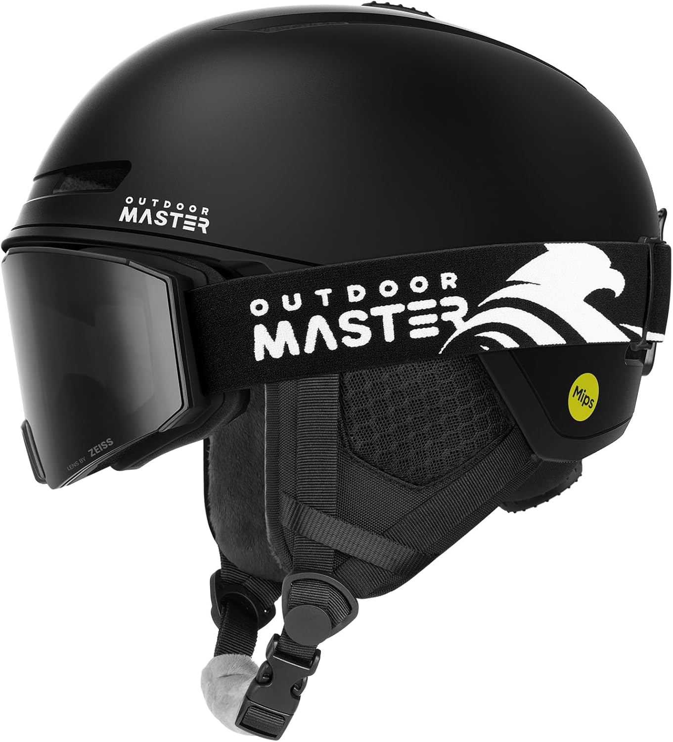 ชุดหมวกกันน็อคสกี OutdoorMaster หมวกกันน็อคสกี MIPS พร้อมเลนส์จากแว่นสกี ZEISS - ชุดหมวกกันน็อคสโนว์บอร์ด MIPS สำหรับผู้ชาย ผู้หญิง และเยาวชน
