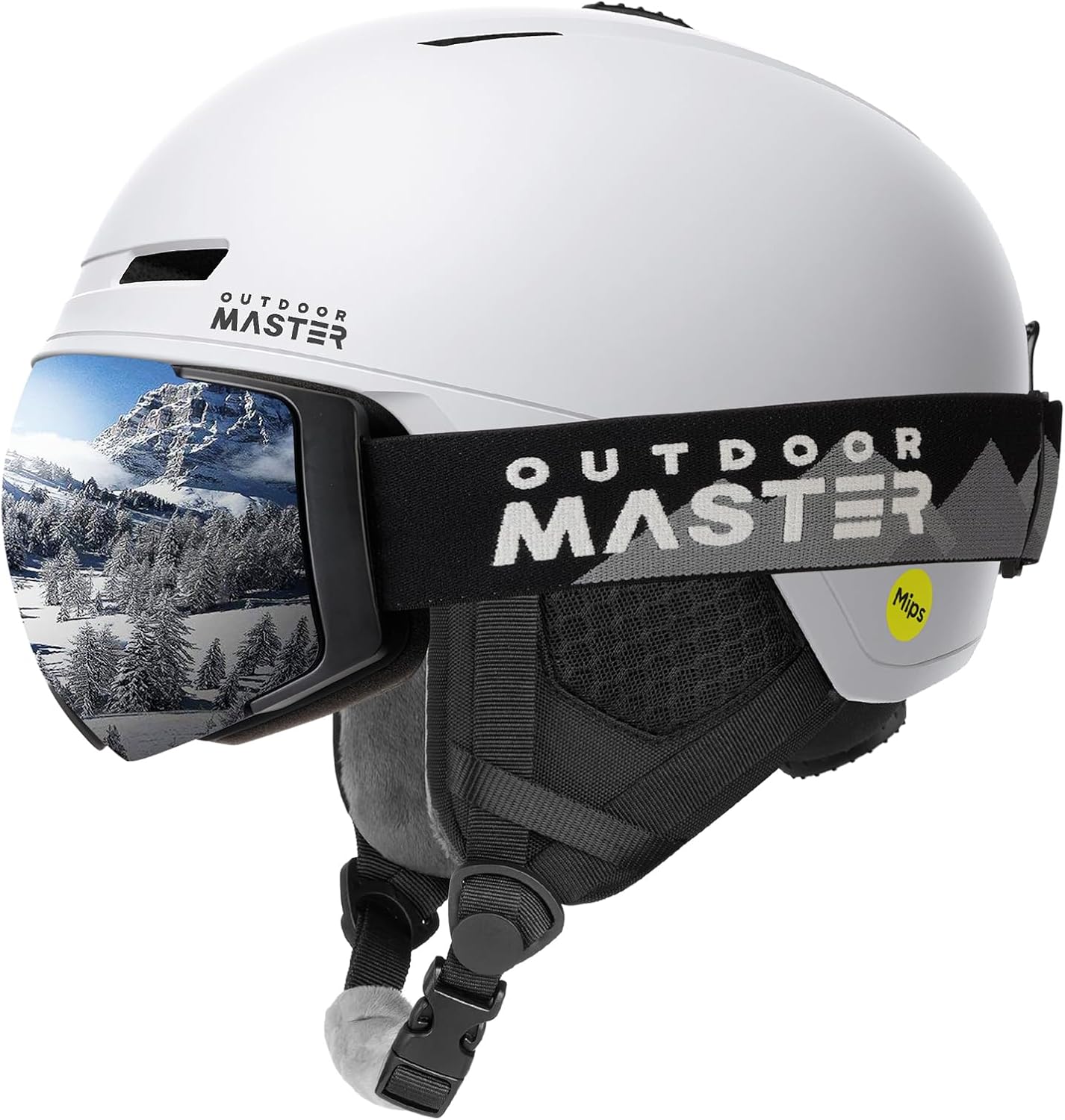 OutdoorMaster Diamond II MIPS Ski Helmet with Ski Goggles PRO Set - Adjustable Fit Snowboard Helmet and Snow Goggles Set - Snow Sport Helmet for Men, Women  Youth · v5