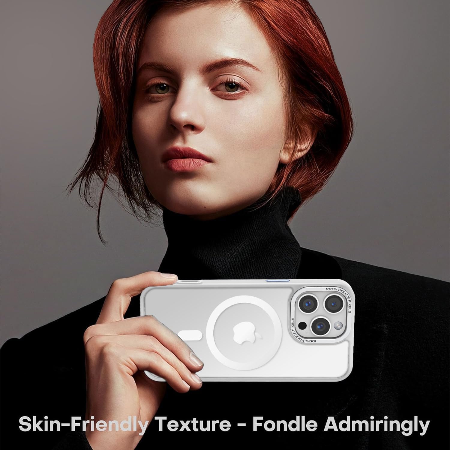Progettata per iPhone 16 Pro Max con custodia magnetica [protezione militare anticaduta da 13 piedi] [compatibile con Magsafe] Custodia sottile traslucida opaca antiurto con antimpronta digitale, bianco satinato