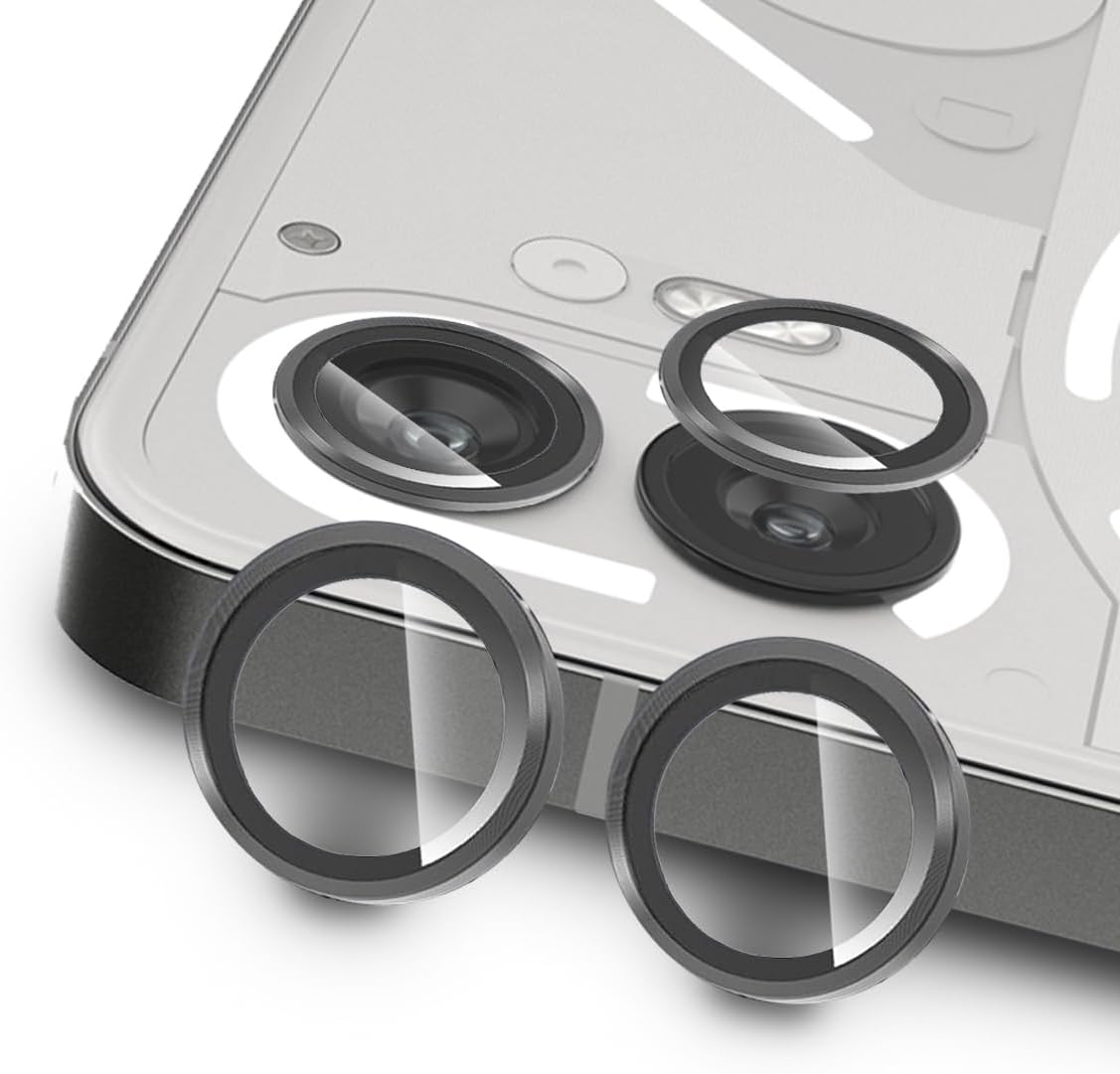[1 lot] Protecteur d'objectif d'appareil photo pour Nothing Phone 2, protecteur d'écran en verre trempé, coque d'appareil photo individuelle en métal, accessoires pour Nothing Phone 2
