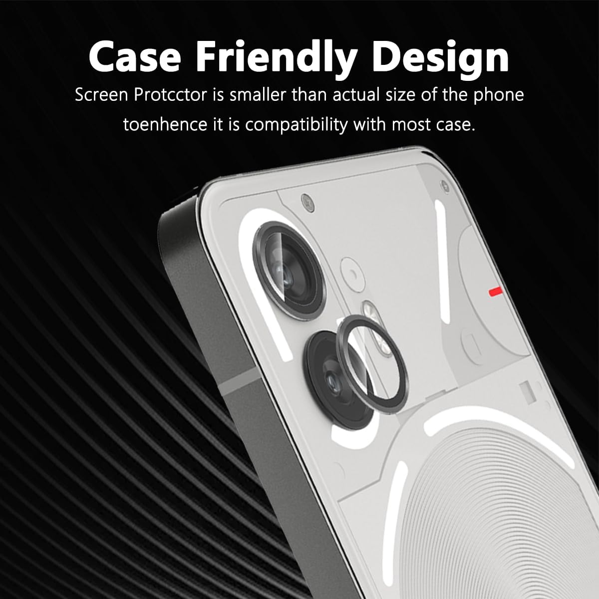 [1 Pack] Camera Lens Protector for Nothing Phone 2, Tempered Glass Screen Protector Metal Individual Camera Cover Accessories for Nothing Phone 2 · v2