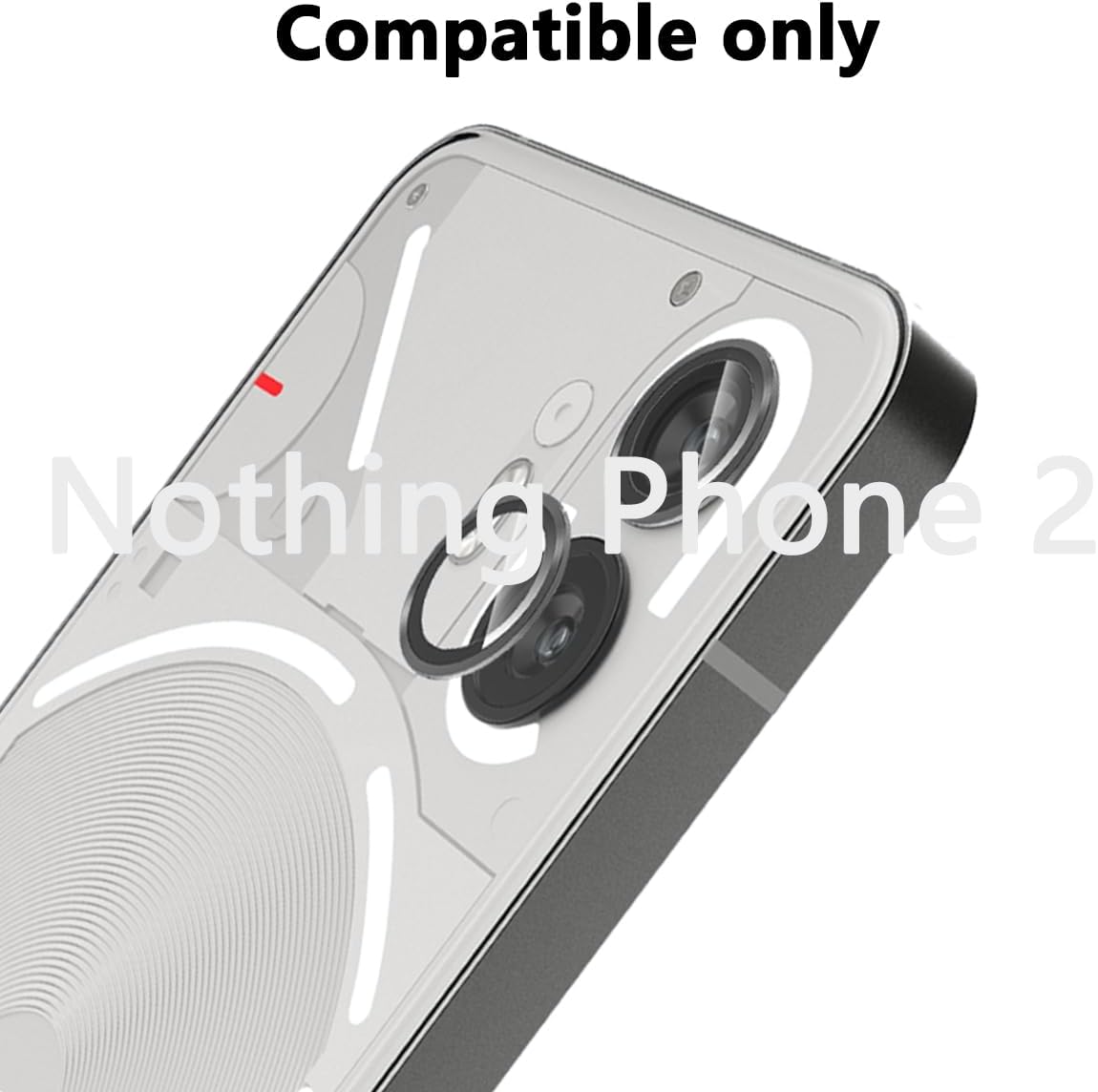 [1 Pack] Camera Lens Protector for Nothing Phone 2, Tempered Glass Screen Protector Metal Individual Camera Cover Accessories for Nothing Phone 2 · v2