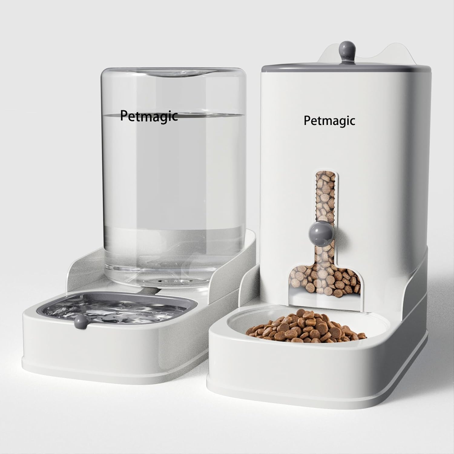 Automatic cat Feeder by Petmagic is a 4.4L Large-Capacity cat Food and Water Bowl Set. This Two-Piece Set is Suitable for pet Feeding, Including Small and Medium-Sized Dogs, Kittens. · v10