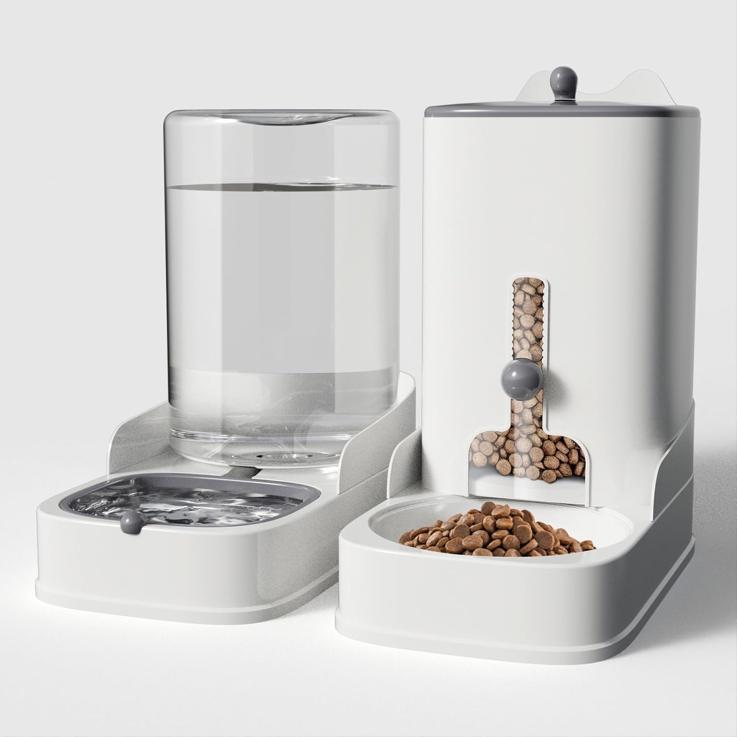 Automatic cat Feeder by Petmagic is a 4.4L Large-Capacity cat Food and Water Bowl Set. This Two-Piece Set is Suitable for pet Feeding, Including Small and Medium-Sized Dogs, Kittens. · v10