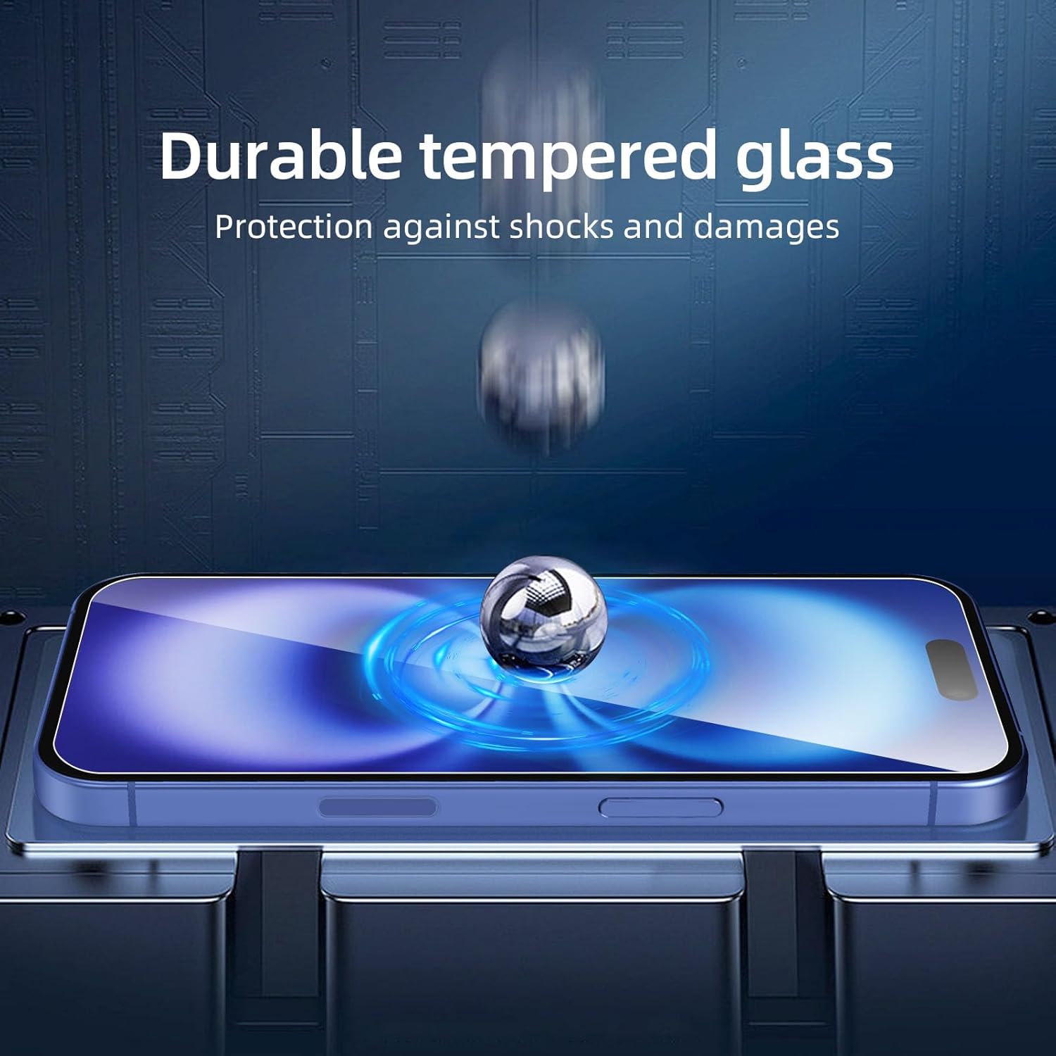 NEWC 3 Pack Designed compatible for iPhone 16 (6.1 inches) Screen Protector Tempered Glass,Case Friendly Ultra Resistant