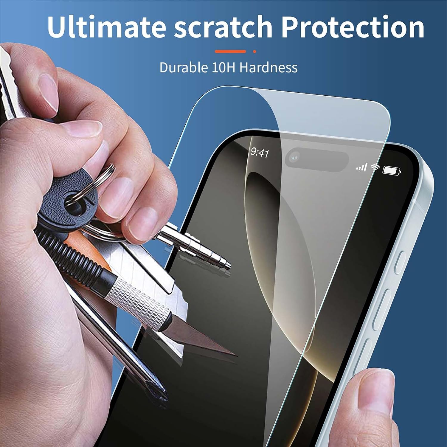 SAMKE 3-Pack for iPhone 16 Pro Max Screen Protector Tempered Glass, iPhone 16 ProMax (6.9-inch) Tempered Glass Film, 10H Hardness, Ultra Resistant, Ultra-strong adsorption, easy to install, Bubble Free · v2