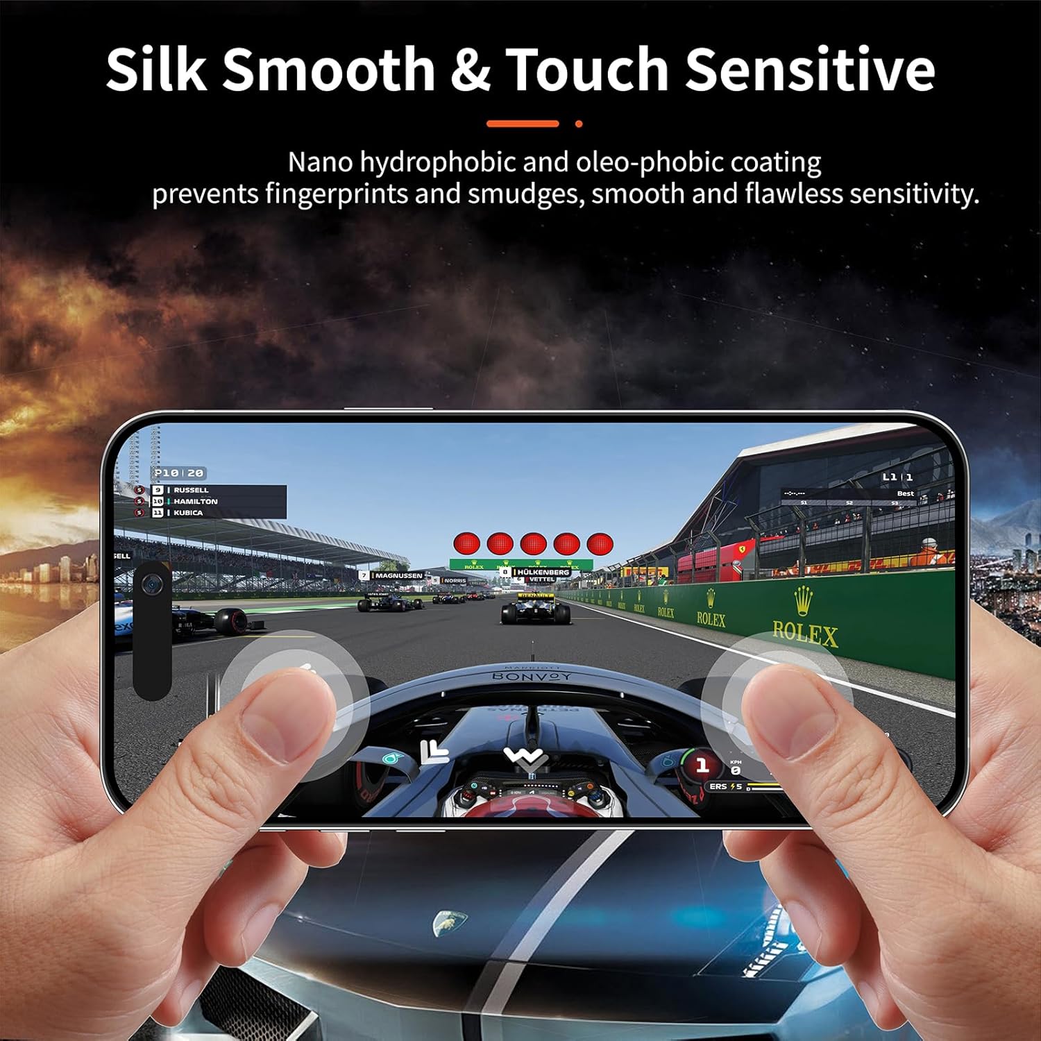 SAMKE 3-Pack for iPhone 16 Pro Max Screen Protector Tempered Glass, iPhone 16 ProMax (6.9-inch) Tempered Glass Film, 10H Hardness, Ultra Resistant, Ultra-strong adsorption, easy to install, Bubble Free · v2