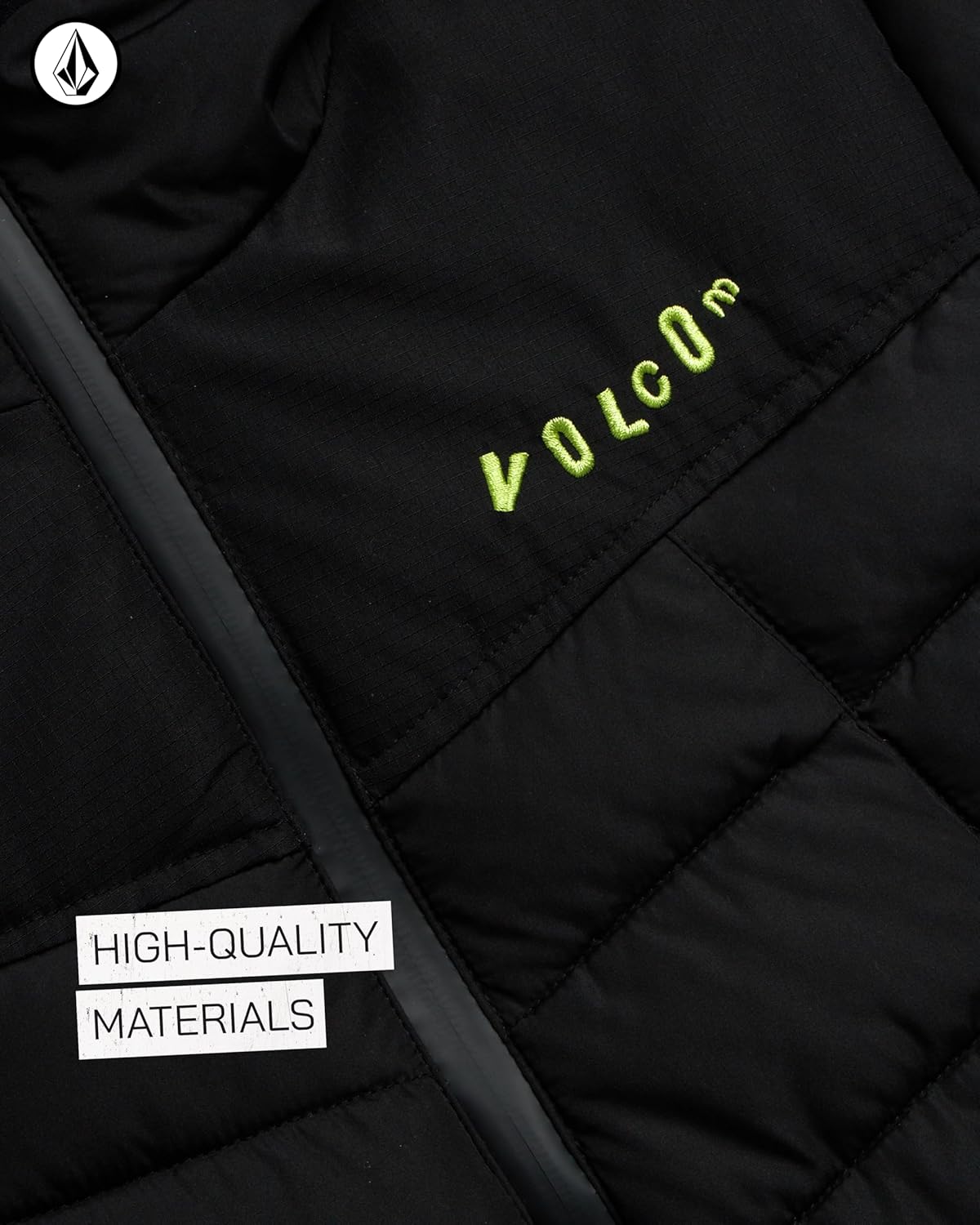 Volcom Erkek Çocuk Puffer Ceket - Glacier Shield Kapitone Kapüşonlu Kışlık Ceket - Erkekler için Yalıtımlı Dış Giyim Ceketleri (4-18)