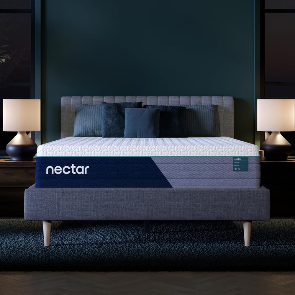 Nectar Premier Hybrid 13” Full Mattress (New Version) - Medium Firm - Contouring Memory Foam  Innerspring Coils - Cooling Upgrade - 2” Pressure Relief Layer - 365-Night Trial amp; Forever Warranty · v2