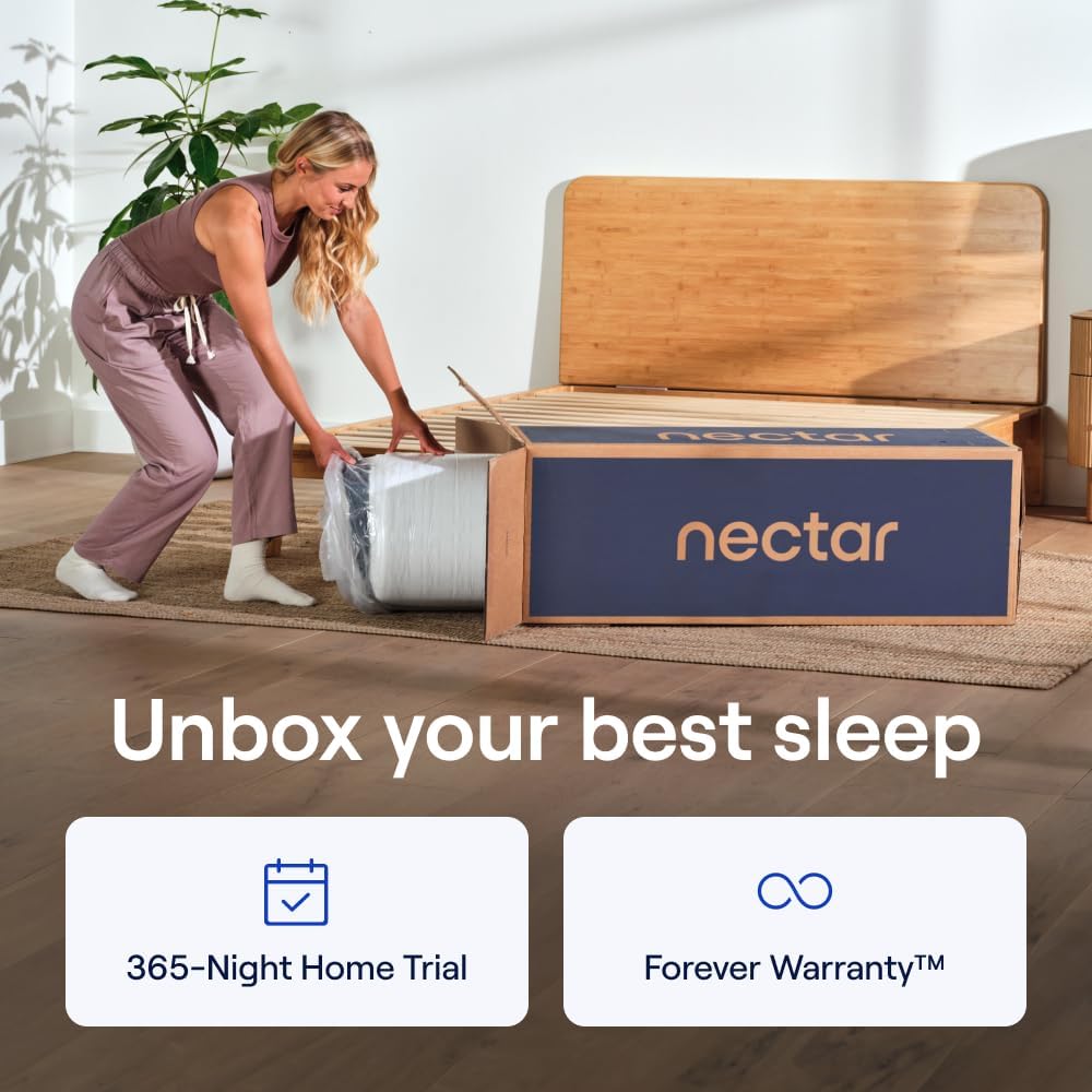 ที่นอน Nectar Premier Hybrid 13 นิ้ว (รุ่นใหม่) - ความแน่นปานกลาง - สปริงด้านในเมมโมรี่โฟมแบบเข้ารูป - การอัพเกรดระบบระบายความร้อน - ชั้นรองรับแรงกด 2 นิ้ว - ทดลองใช้งาน 365 คืนและการรับประกันตลอดไป