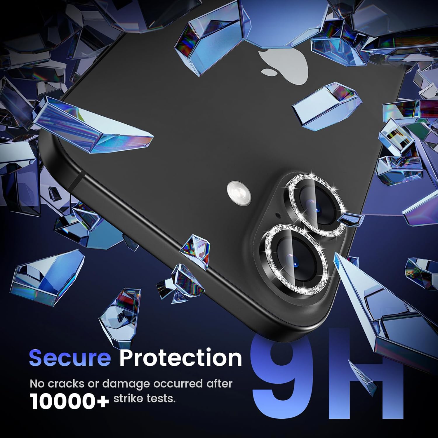 Tensea for iPhone 16 / iPhone 16 Plus Camera Lens Protector, 9H Tempered Glass Camera Cover Screen Protector, HD Clear, Metal Individual Ring for iPhone 16 6.1inch/iPhone 16 Plus 6.7inch 2024
