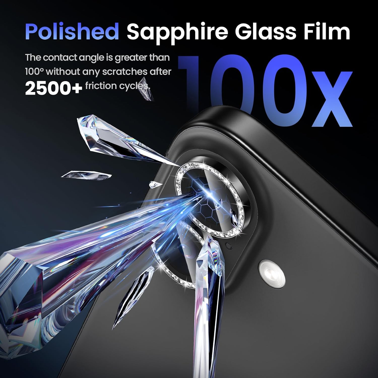 Tensea for iPhone 16 / iPhone 16 Plus Camera Lens Protector, 9H Tempered Glass Camera Cover Screen Protector, HD Clear, Metal Individual Ring for iPhone 16 6.1inch/iPhone 16 Plus 6.7inch 2024