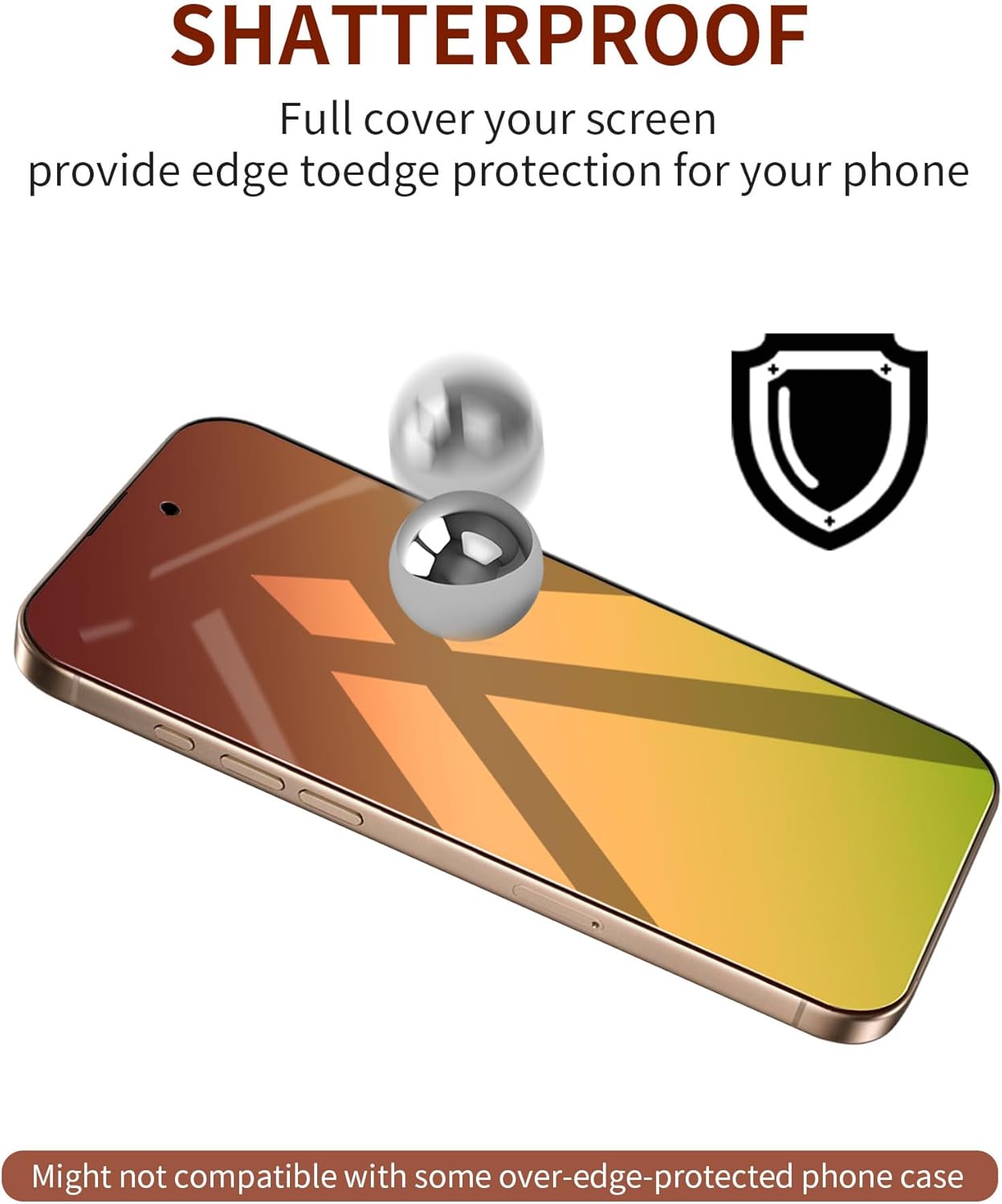 Lot de 2 films de protection d'écran confidentiels en verre trempé pour iPhone 16 Pro Max, 6,9 pouces, film en verre privé anti-espion, anti-lumière bleue, pas de bulles, anti-rayures, couverture complète, vert dégradé