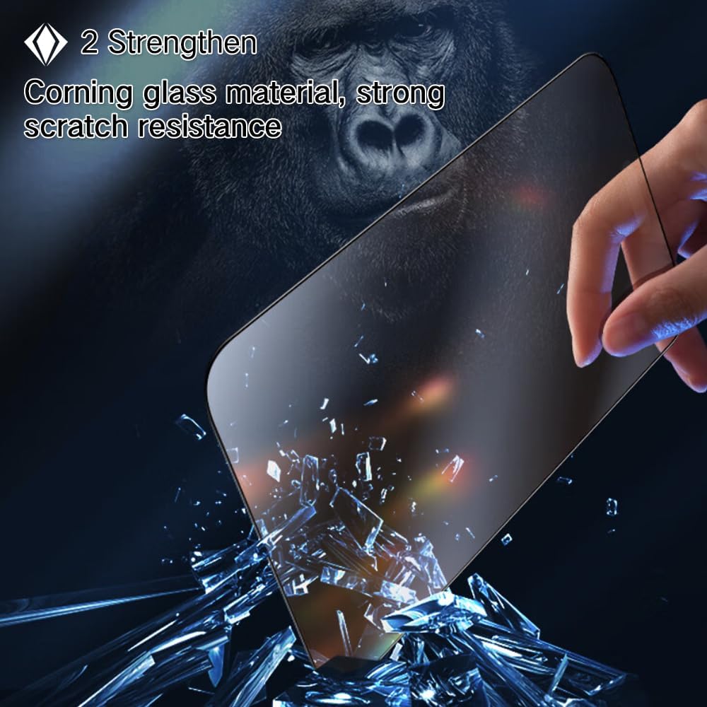 Lot de 2 films de protection d'écran PERFECTSIGHT en verre trempé saphir compatibles avec l'iPhone 16 Pro Max, protection d'écran anti-lumière bleue 6,9 pouces 2024, [Protection oculaire de qualité médicale] Filtre HD 6 radiations 10 fois incassable