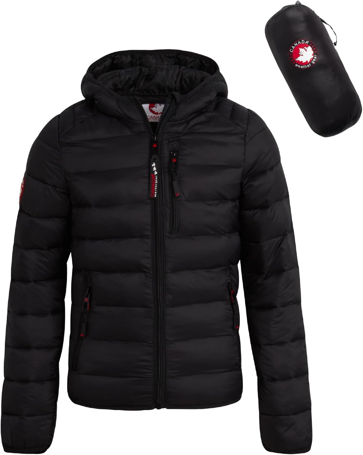 CANADA WEATHER GEAR куртка-пуховик для девочек - легкая, компактная, водонепроницаемая верхняя одежда, куртки для девочек (7-16)
