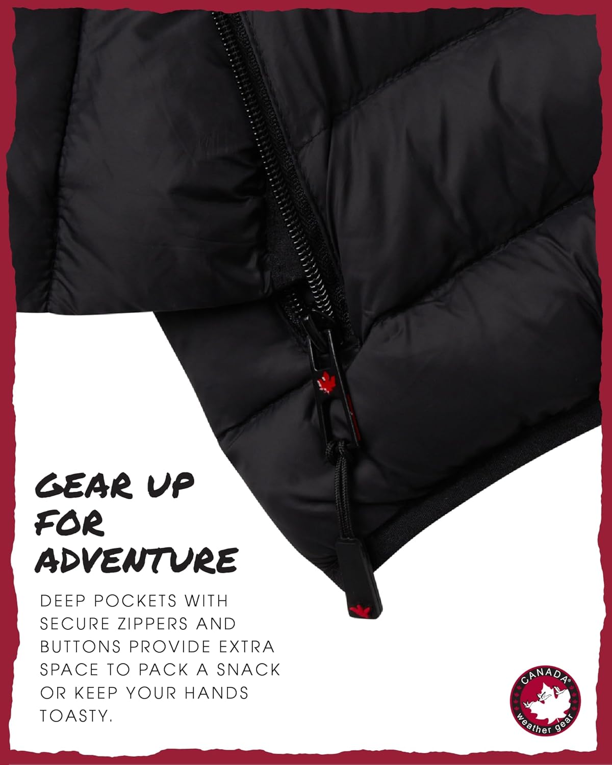 CANADA WEATHER GEAR куртка-пуховик для девочек - легкая, компактная, водонепроницаемая верхняя одежда, куртки для девочек (7-16)