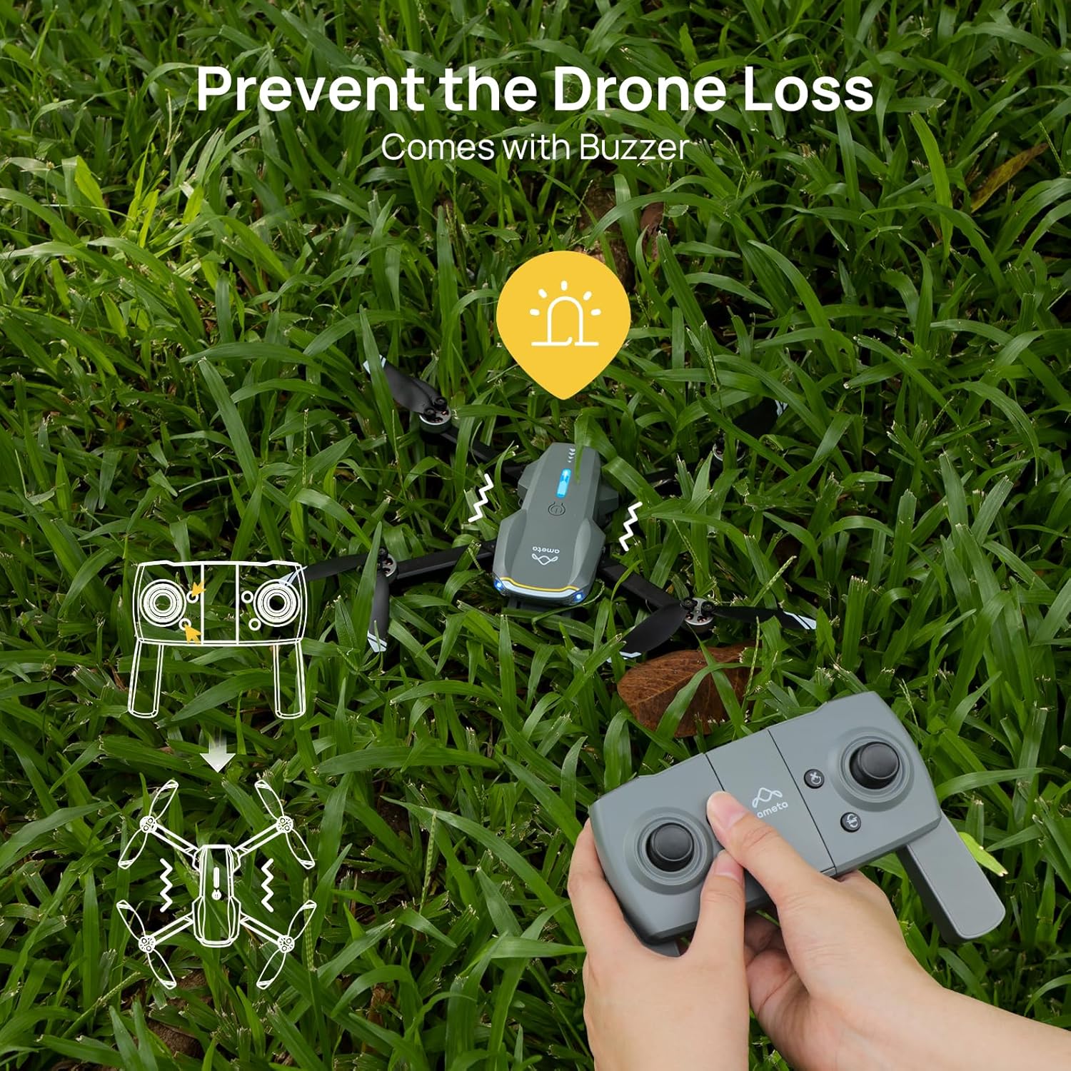 Ameta Drones with Camera for Adults 4k UHD, S20 Lite Brushless Motor FPV Foldable RC Drones for Adults Kids Beginners with 36 Mins Long Flight, Altitude Hold, Headless Mode, Circle Fly, 360° Flips, Cool Toys Gifts for Men Boys(Under 249G) · v4