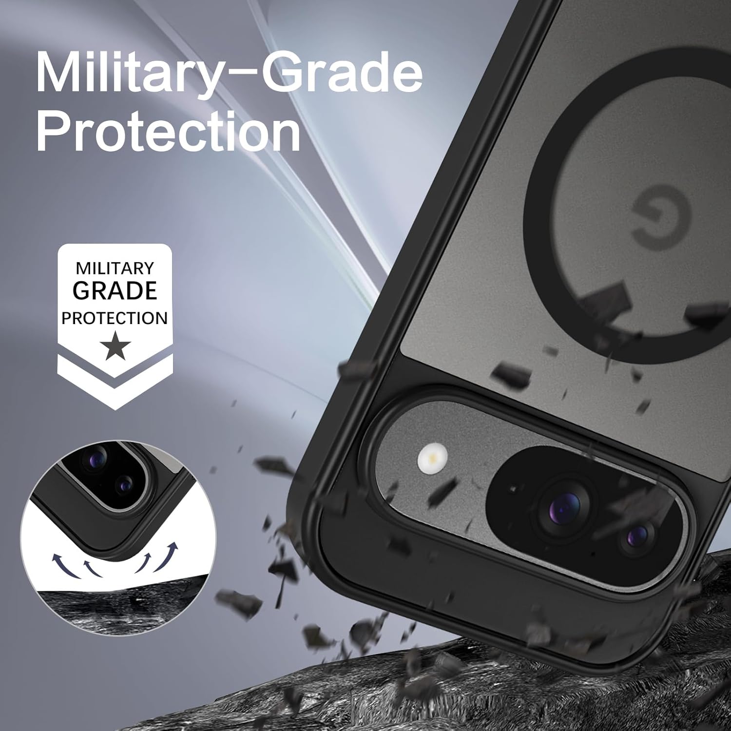 BENTOBEN for Google Pixel 9 Case  Google Pixel 9 Pro Case [Compatible with Magsafe] Translucent Matte Magnetic Pixel 9/9 Pro Case Slim Thin Shockproof Women Men Protective Phone Cases Cover, Black · v2