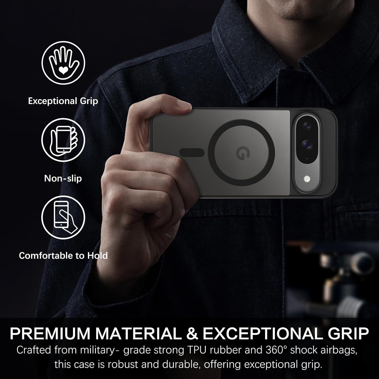 BENTOBEN for Google Pixel 9 Case  Google Pixel 9 Pro Case [Compatible with Magsafe] Translucent Matte Magnetic Pixel 9/9 Pro Case Slim Thin Shockproof Women Men Protective Phone Cases Cover, Black · v2