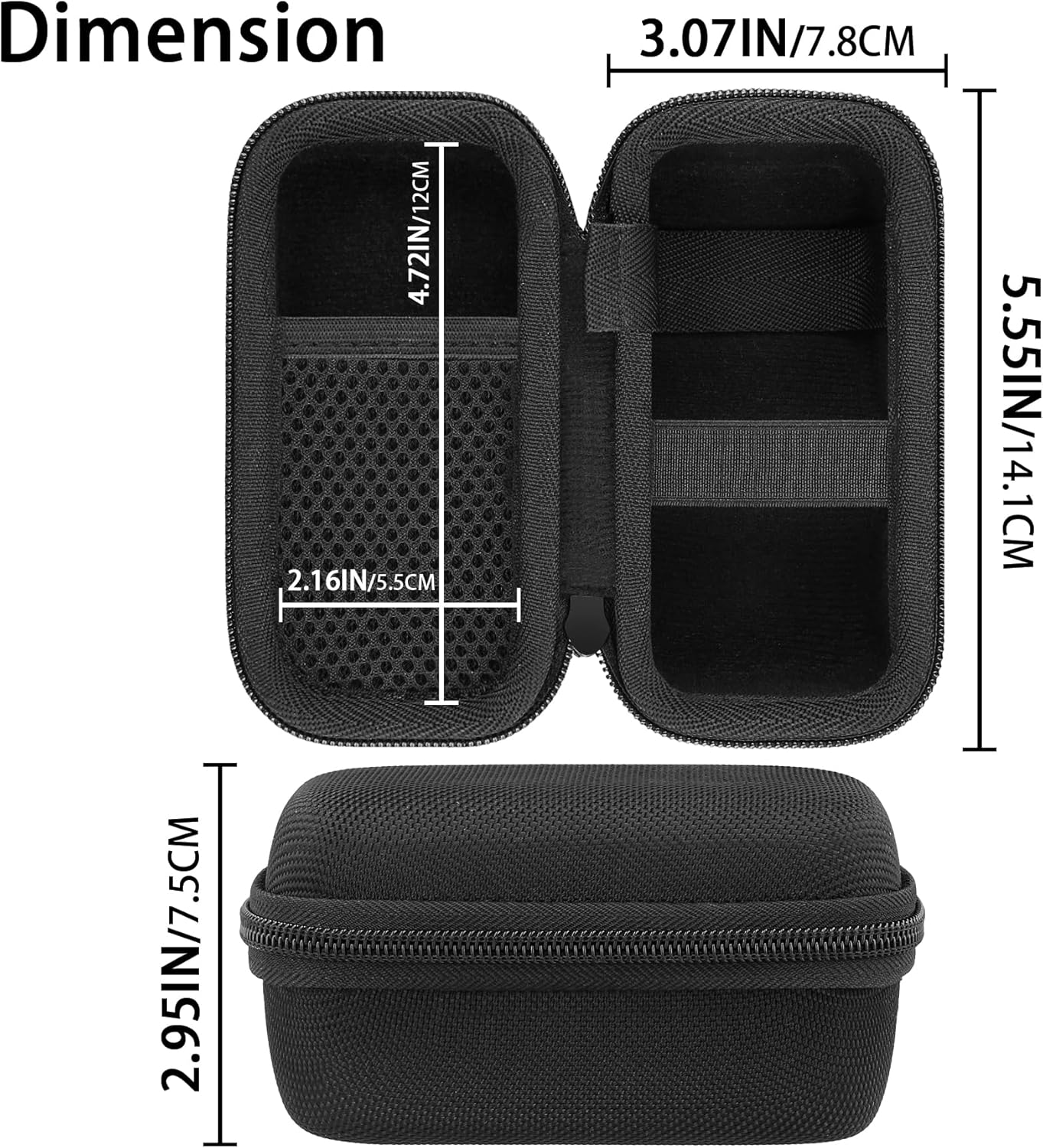 Étui de voyage rigide CO2crea pour batterie Anker Prime 9600 mAh, batterie 65 W (étui uniquement)