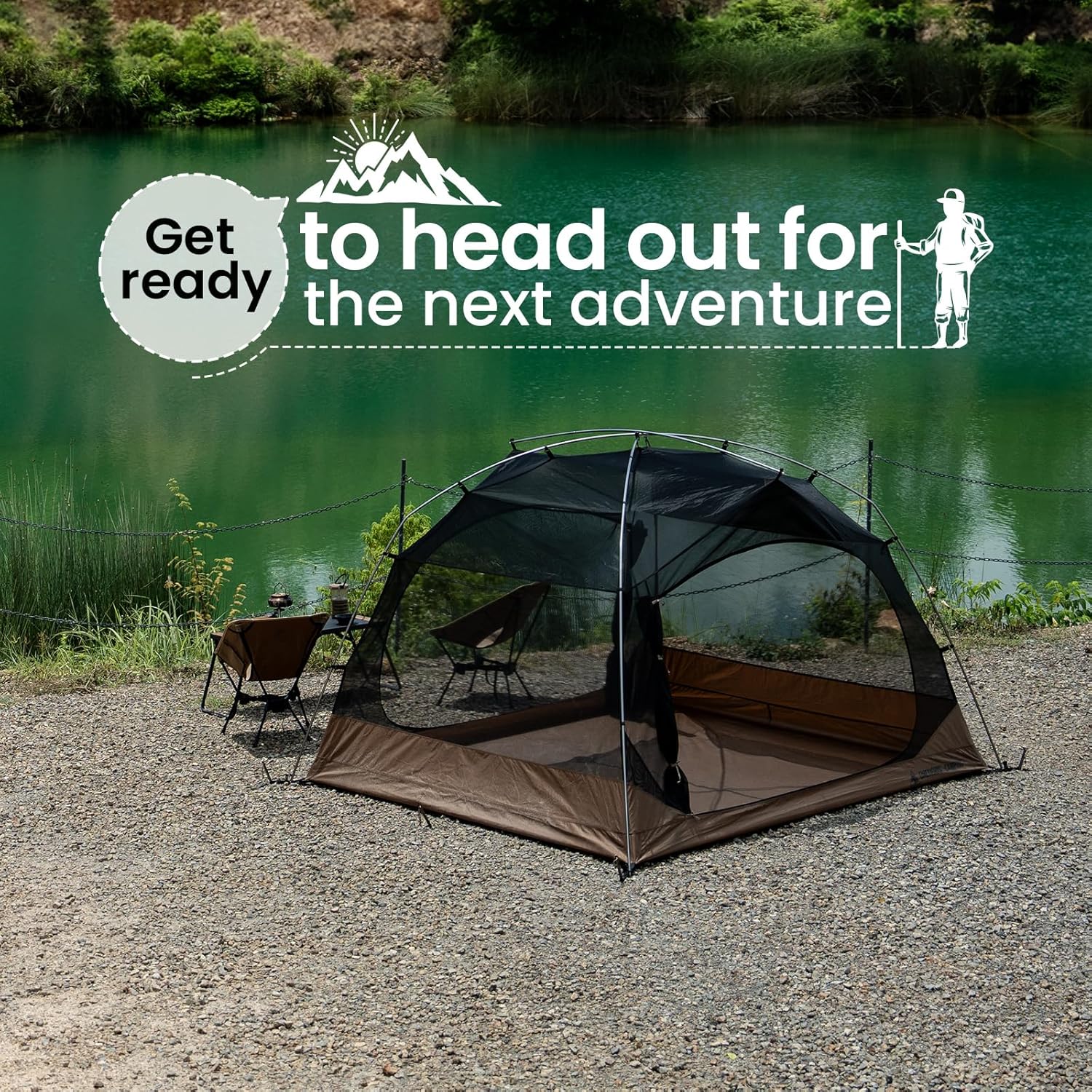 Tienda de campaña OneTigris JOVIAN para 4 personas, tienda de campaña familiar para 3 estaciones, fácil de configurar, refugio para mochileros al aire libre con lona exterior de 2000 mm, base de tienda de campaña de 5000 mm, alfombrilla impermeable