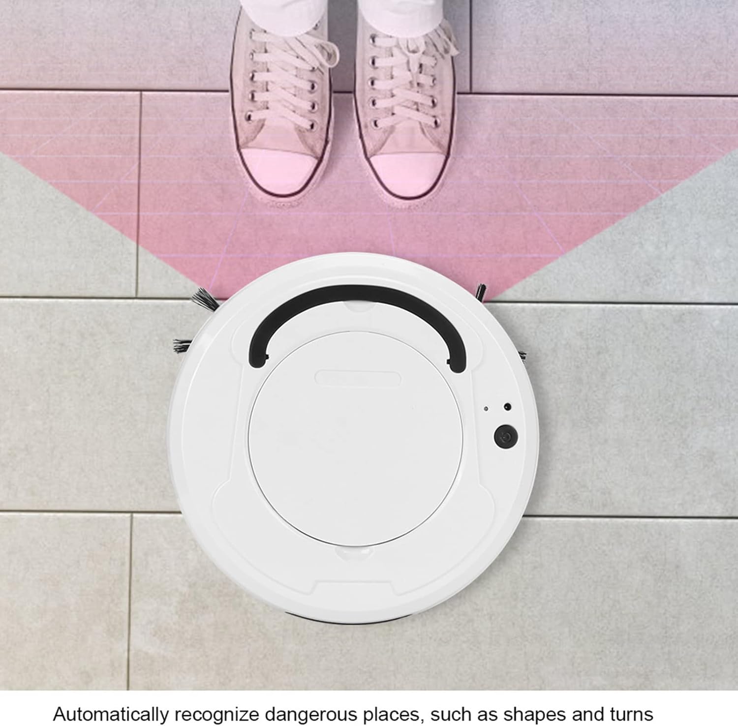 Aspirapolvere robot intelligente, automatico ed efficiente, pulitore per pavimenti silenzioso per peli di animali domestici, marmo e legno