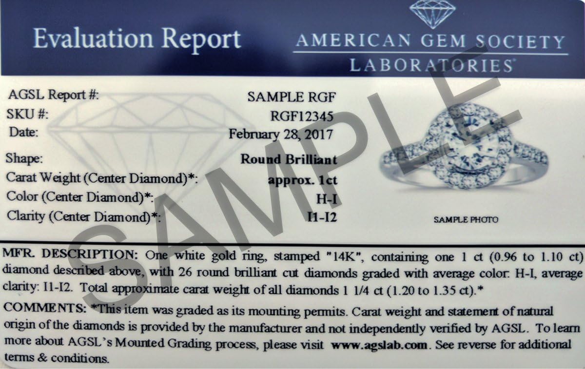 AGS Certified 1 1/4 Carat TW Diamond Engagement Ring in Two Tone 14K Rose and White Gold (J-K Color, I2-I3 Clarity) · v4
