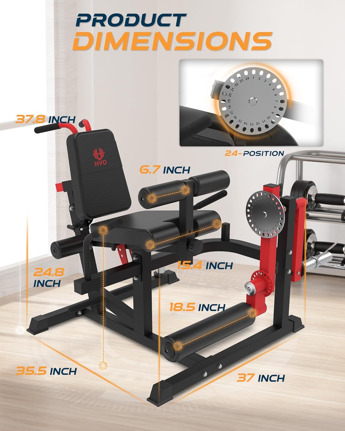 HVO Leg Curl Machine Extension - Leg Extension and Curl Machine Workout for Home Gym Use Leg Extension Machine Fitness Equipment Commercial Grade Seated Lying Hamstring Curl Machine · v6
