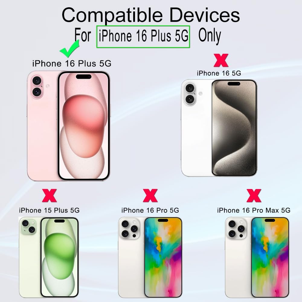 Ibywind 2 Pack Screen Protector Compatible With Apple iPhone 16 Plus 5G 6.7,9H Hardness Tempered Glass,With 1Pc Camera Lens Protector,1Pc Back Carbon Fiber Film · v2