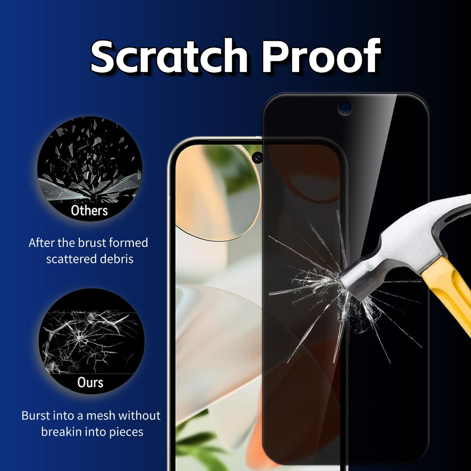 [2 2 Pack For Google Pixel 9 Pro Fold Privacy Tempered Glass Front Screen Protector,Scratch Resistant Anti-Spy,Accessories 2 Pack Privacy Screen   2 Pack Camera Lens Protector