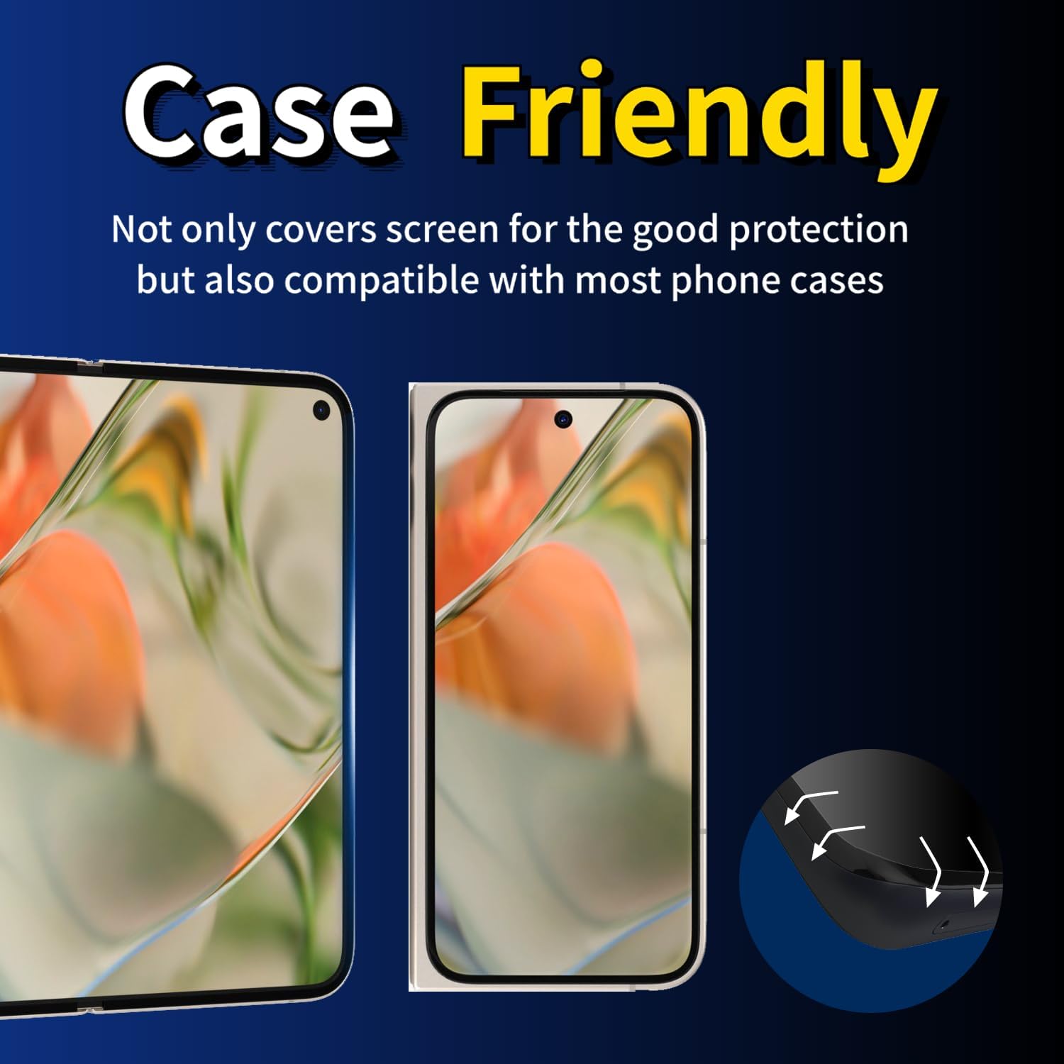 [2 2 Pack For Google Pixel 9 Pro Fold Privacy Tempered Glass Front Screen Protector,Scratch Resistant Anti-Spy,Accessories 2 Pack Privacy Screen   2 Pack Camera Lens Protector